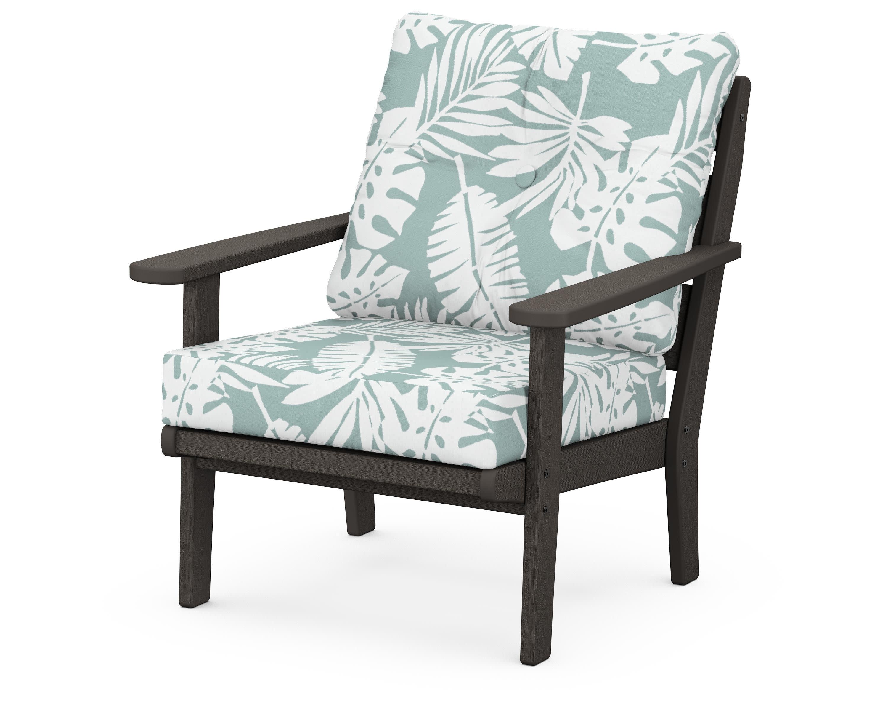 Lakeside Deep Seating Chair in Vintage Coffee / Leaf Glacier Spa