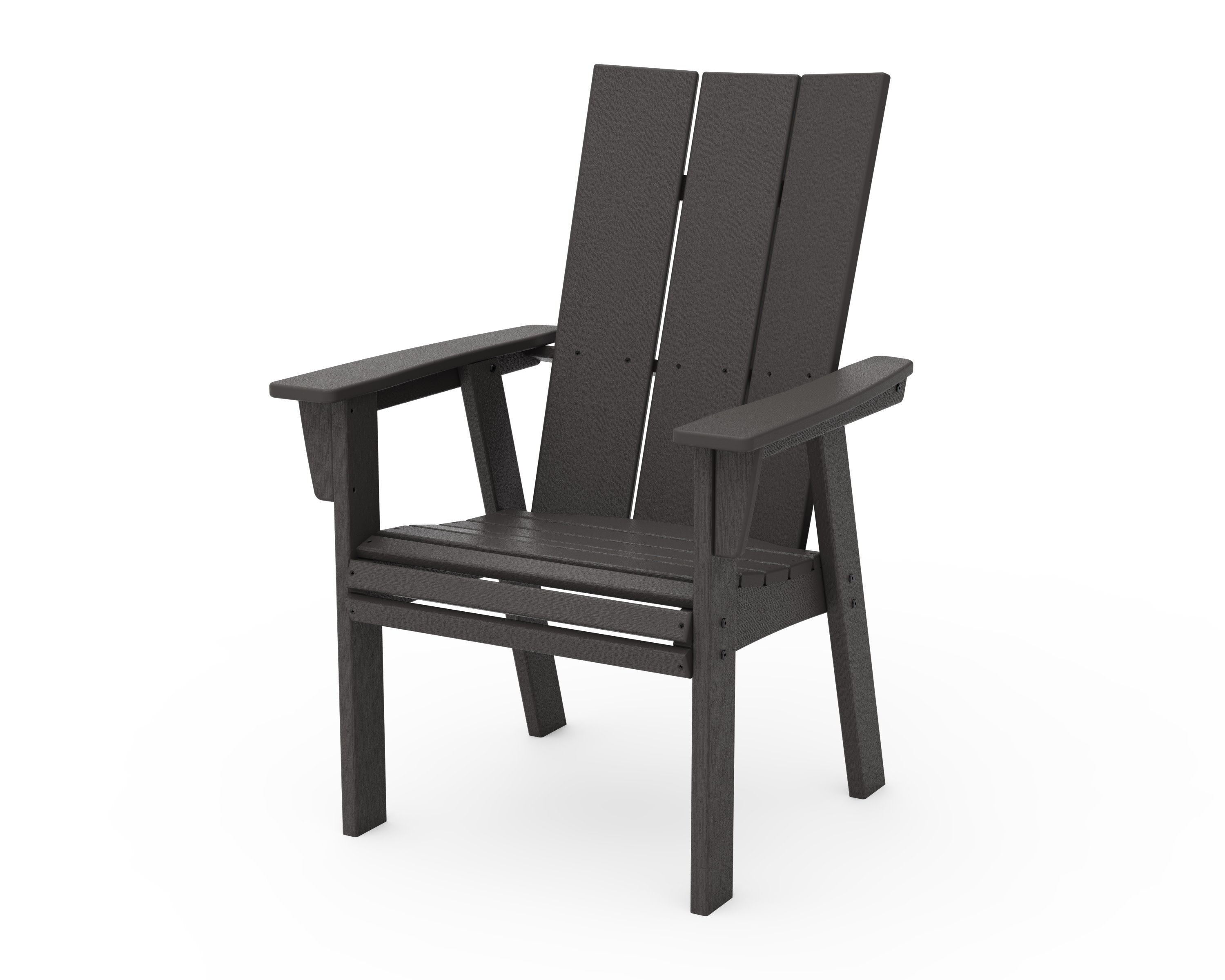 Modern Curveback Adirondack Dining Chair in Vintage Coffee