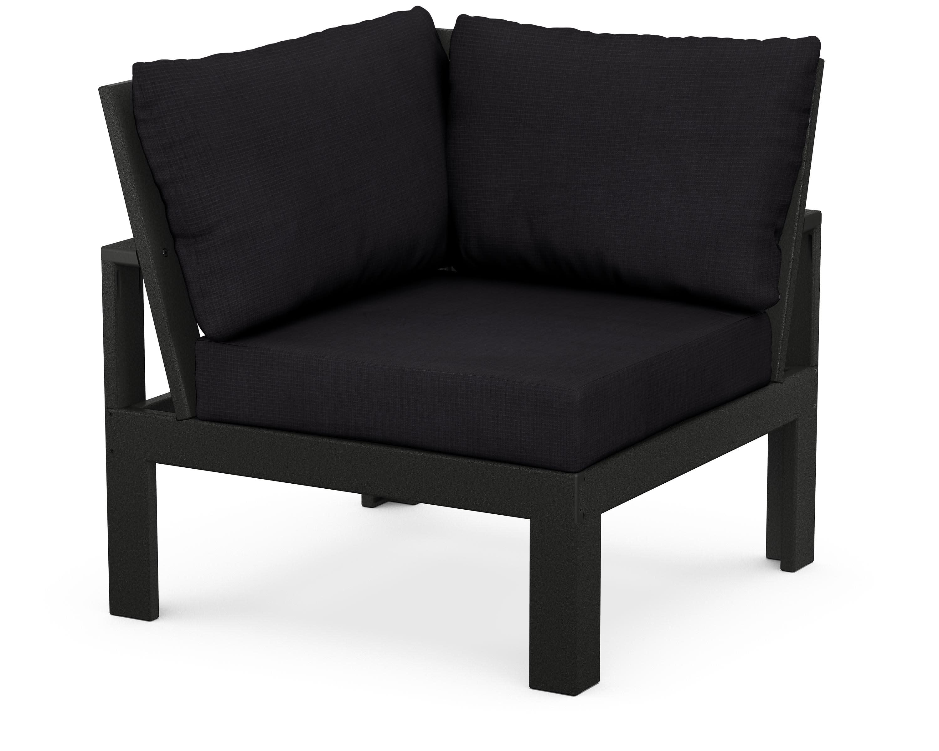 Modular Corner Chair in Black / Midnight Linen