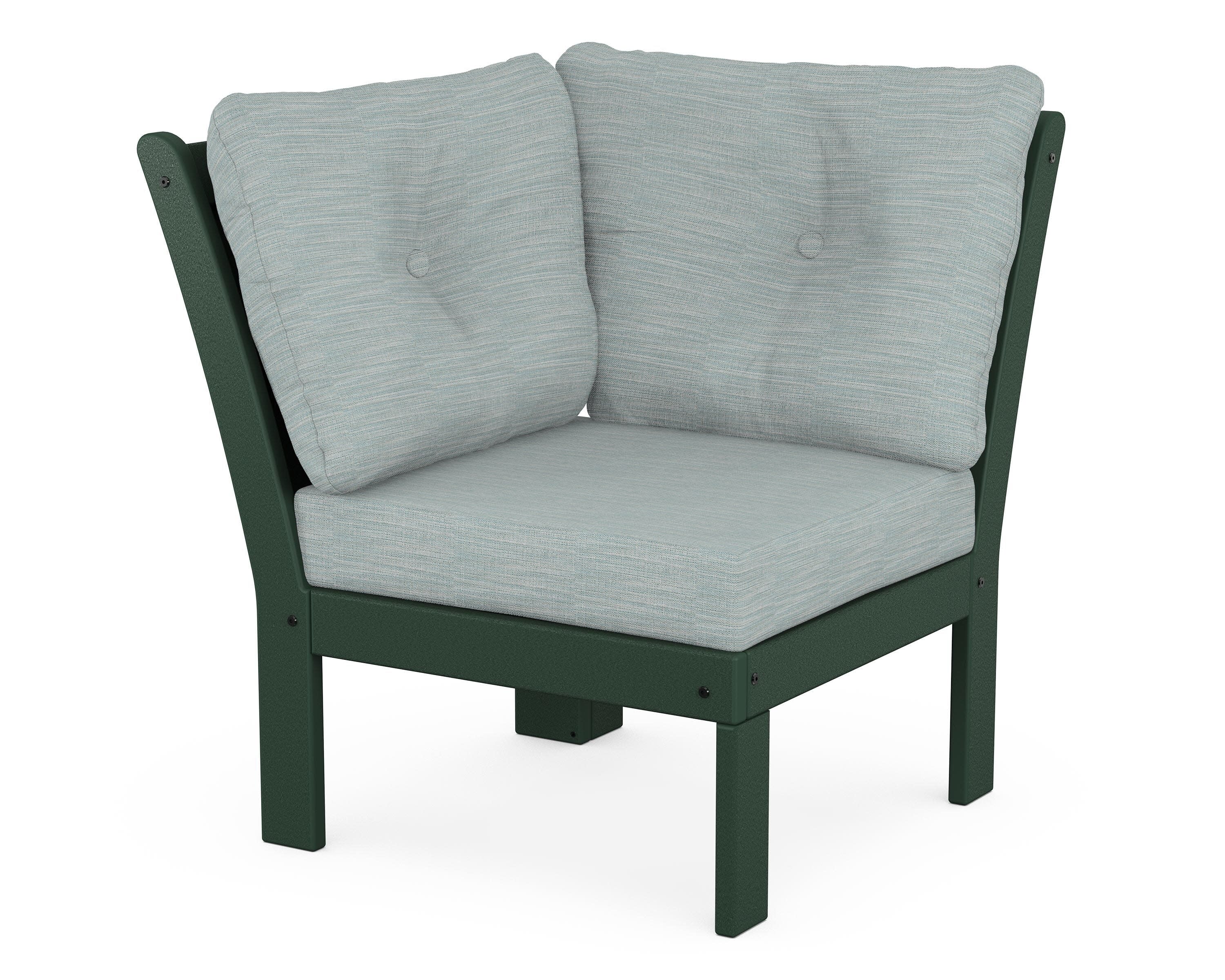 Vineyard Modular Corner Chair in Green / Soothe Mist