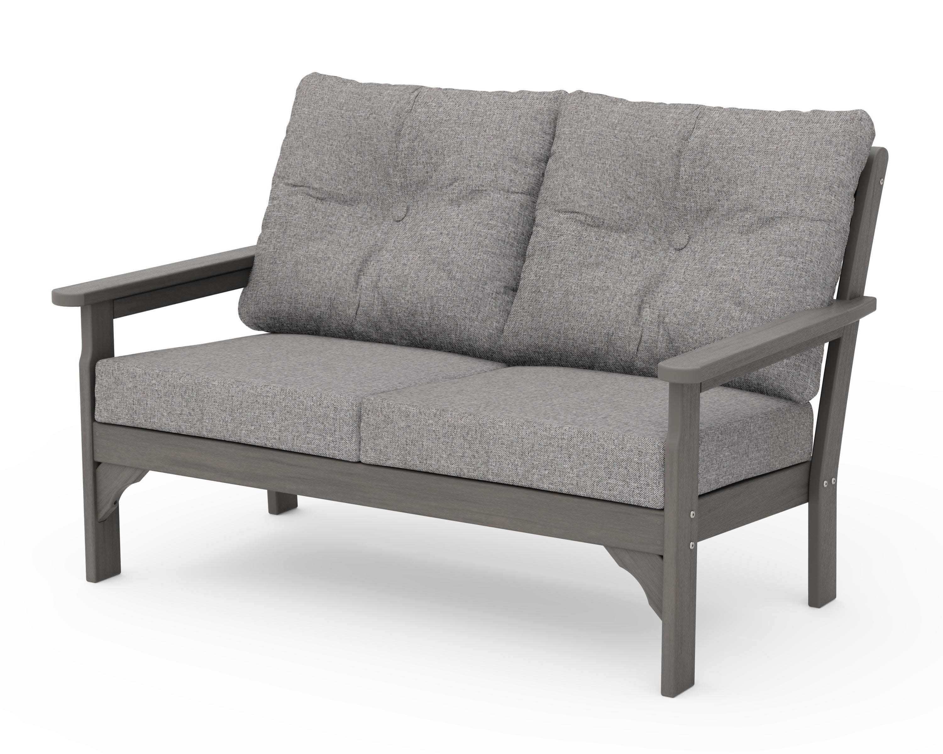 Vineyard Deep Seating Loveseat in Driftwood / Grey Mist