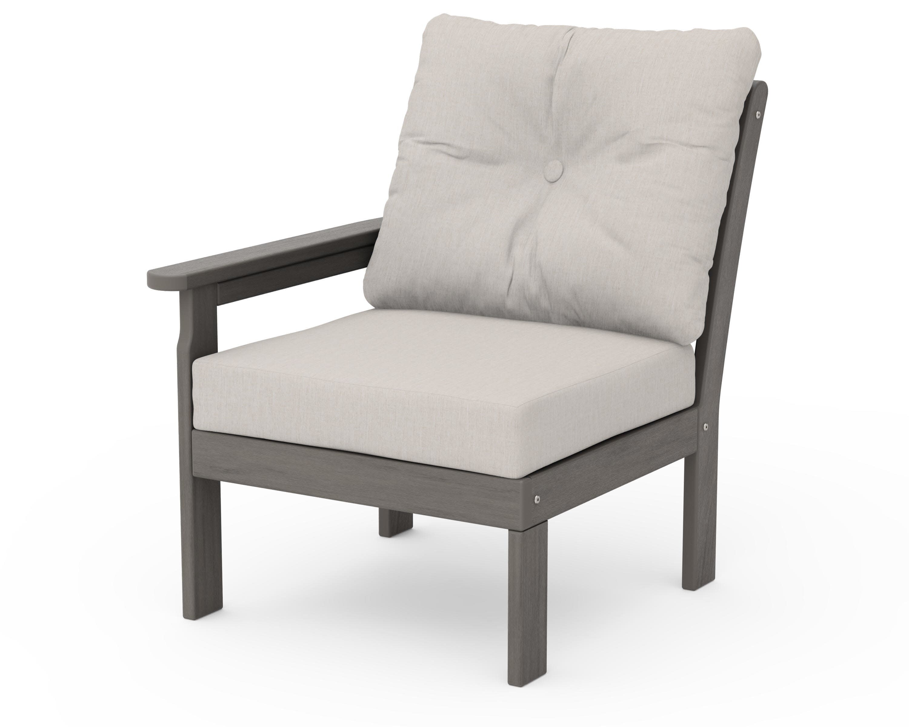Vineyard Modular Left Arm Chair in Driftwood / Cast Ash