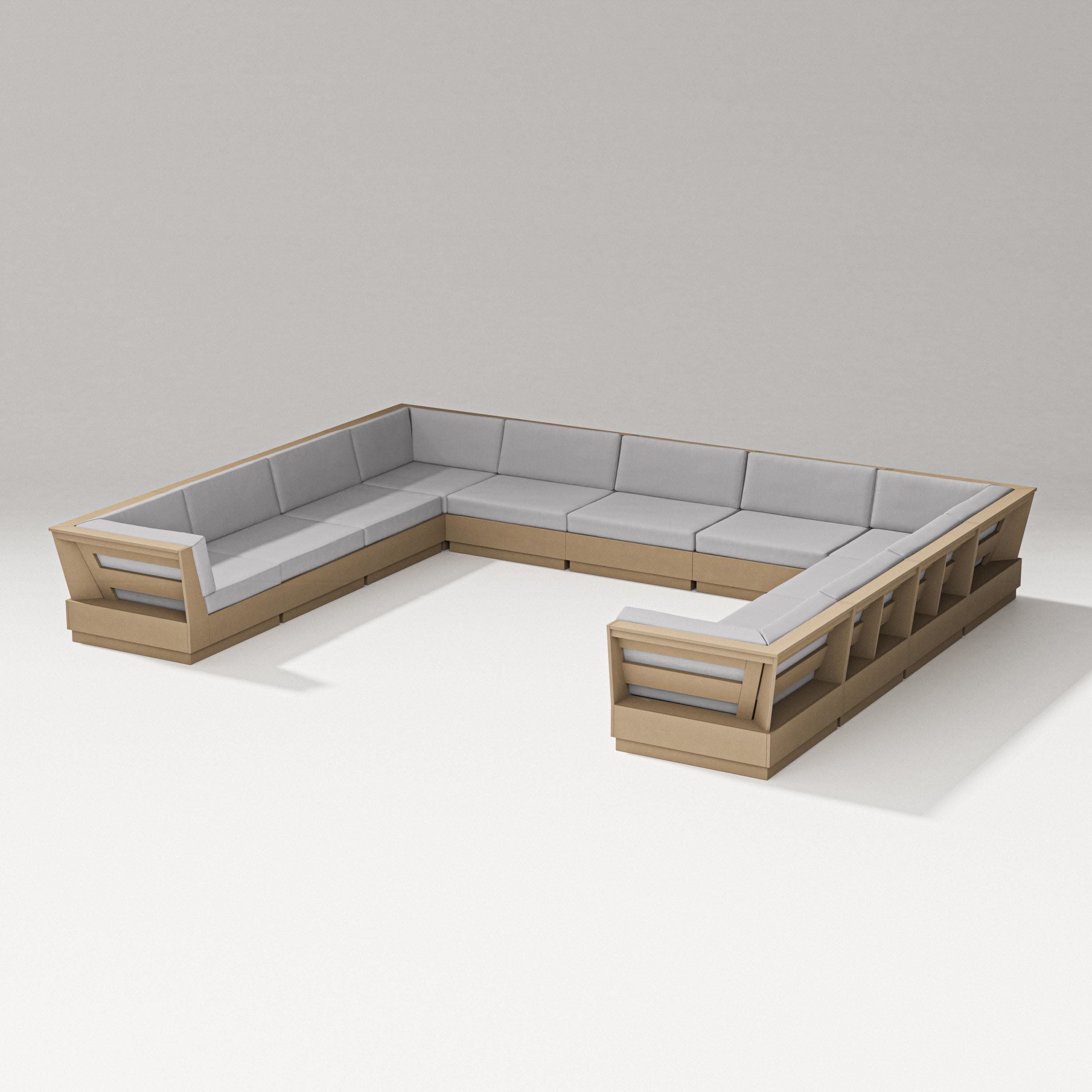 Elevate Large U-Shaped Sectional in Vintage Sahara / Granite