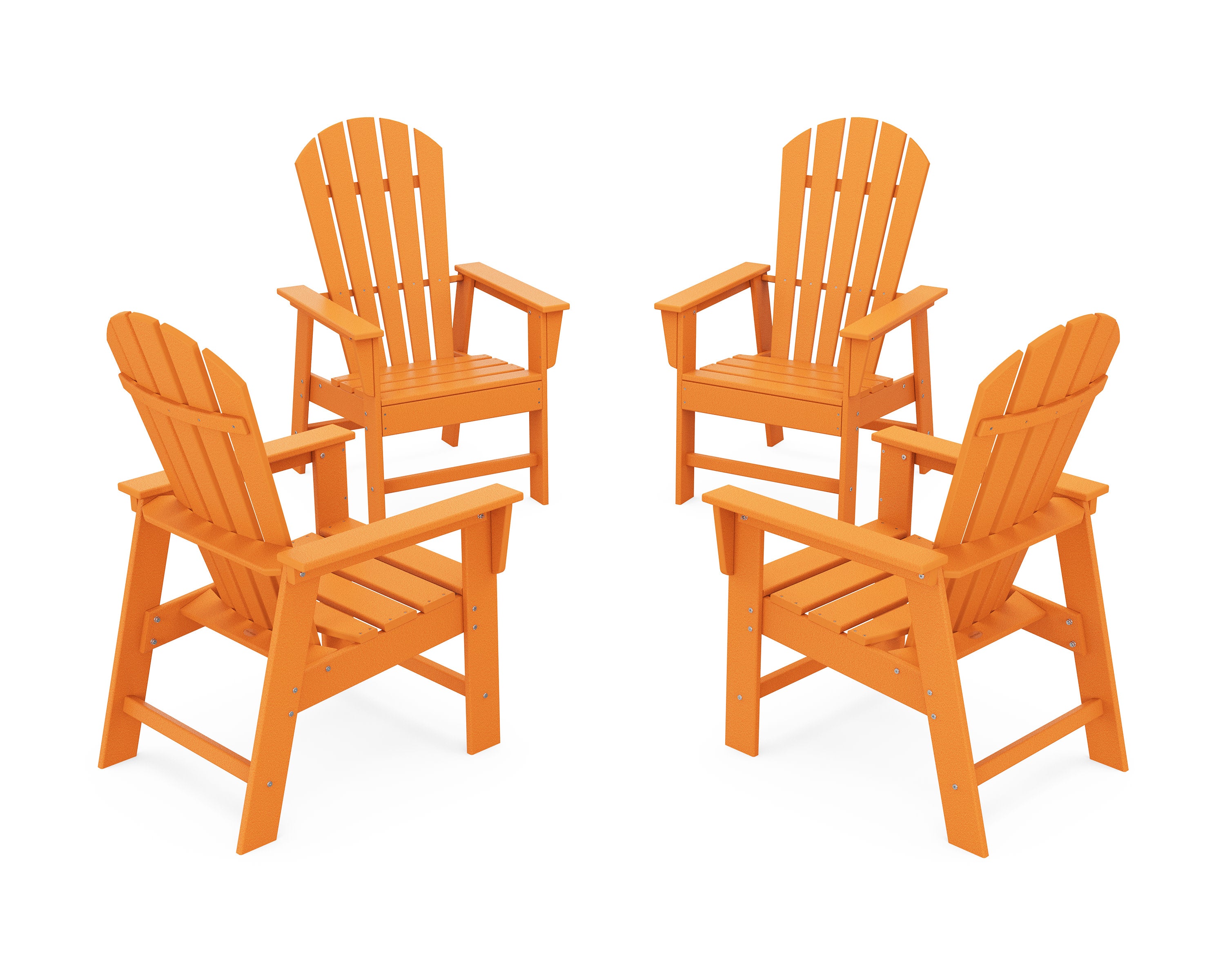 4-Piece South Beach Casual Chair Conversation Set in Tangerine