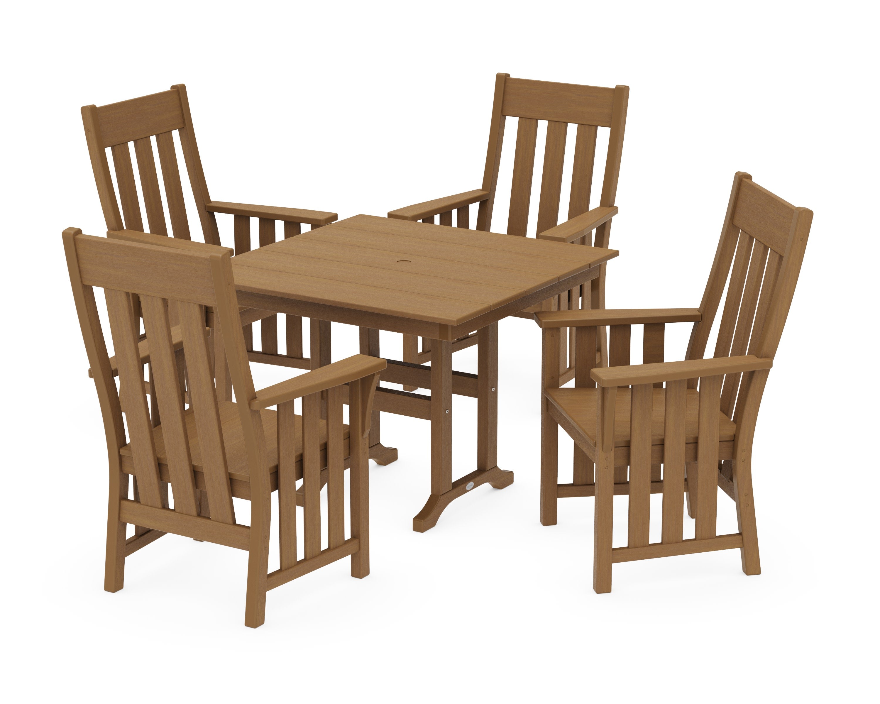 Acadia 5-Piece Farmhouse Dining Set in Natural