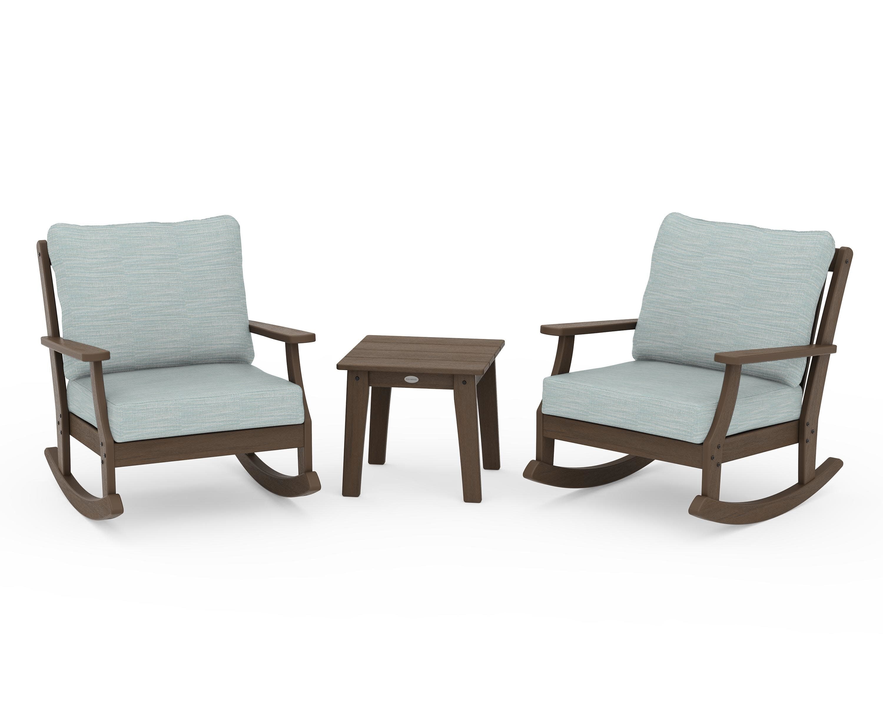 Braxton 3-Piece Deep Seating Rocker Set in Kona / Soothe Mist