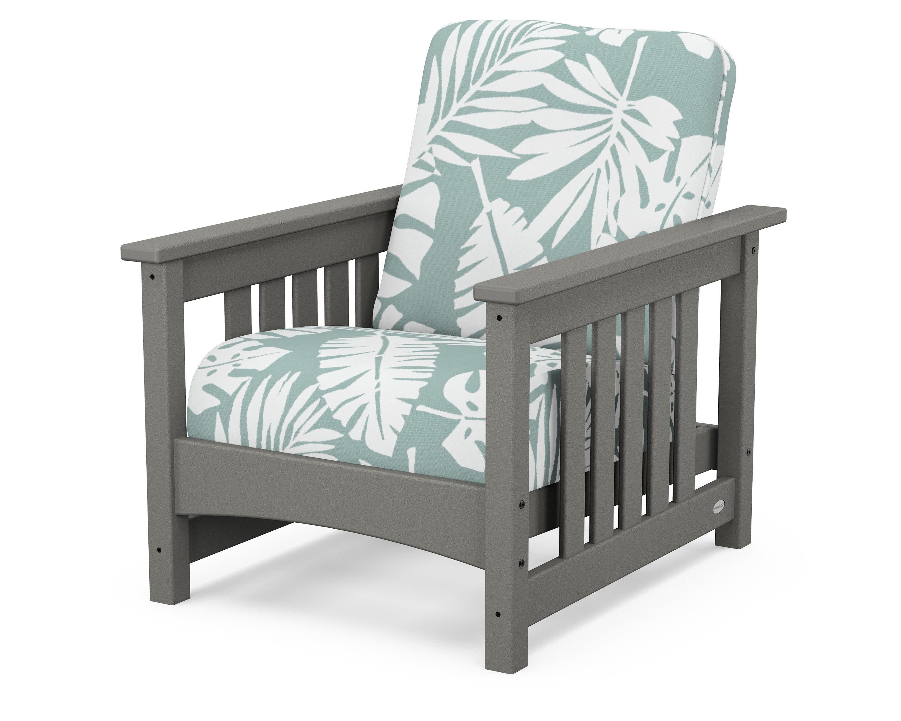 Club Mission Chair in Slate Grey / Leaf Glacier Spa