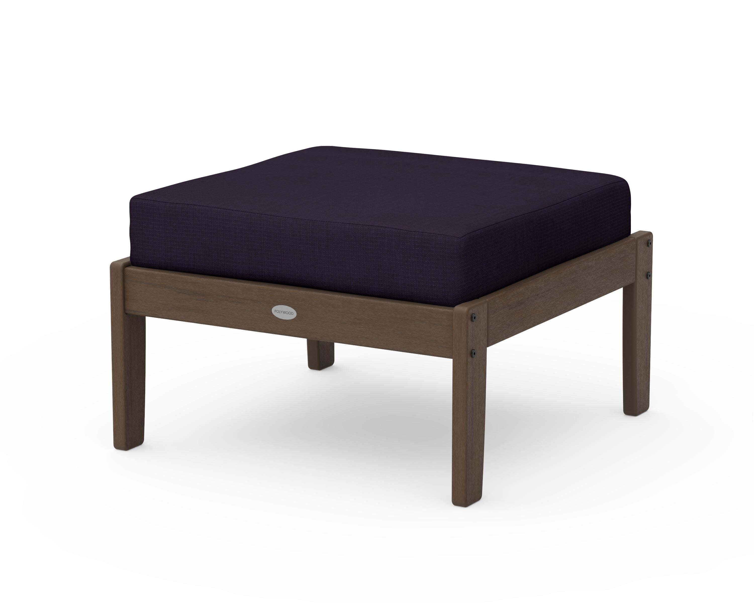 Braxton Deep Seating Ottoman in Kona / Navy Linen