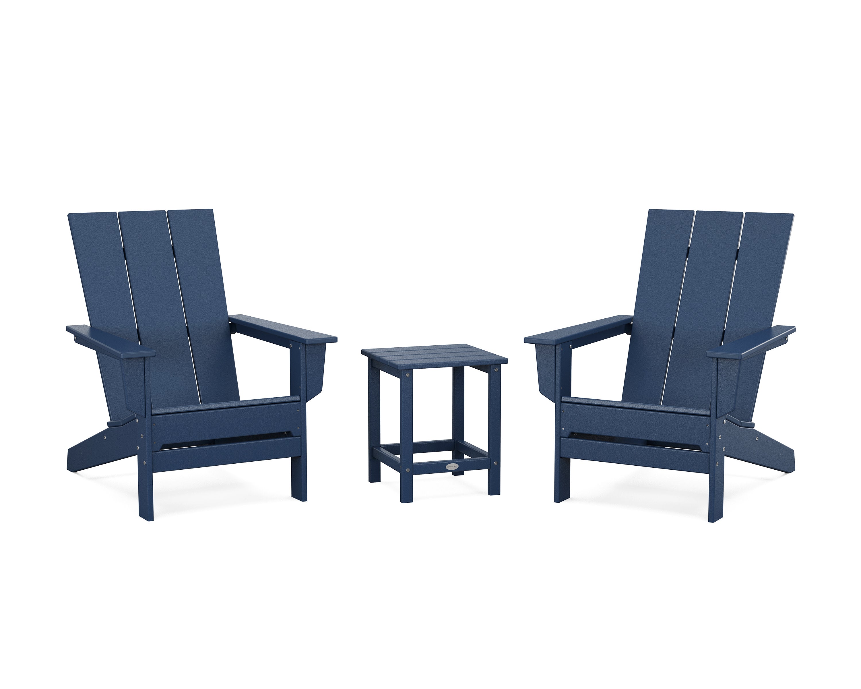 3-Piece Modern Studio Adirondack Set in Navy
