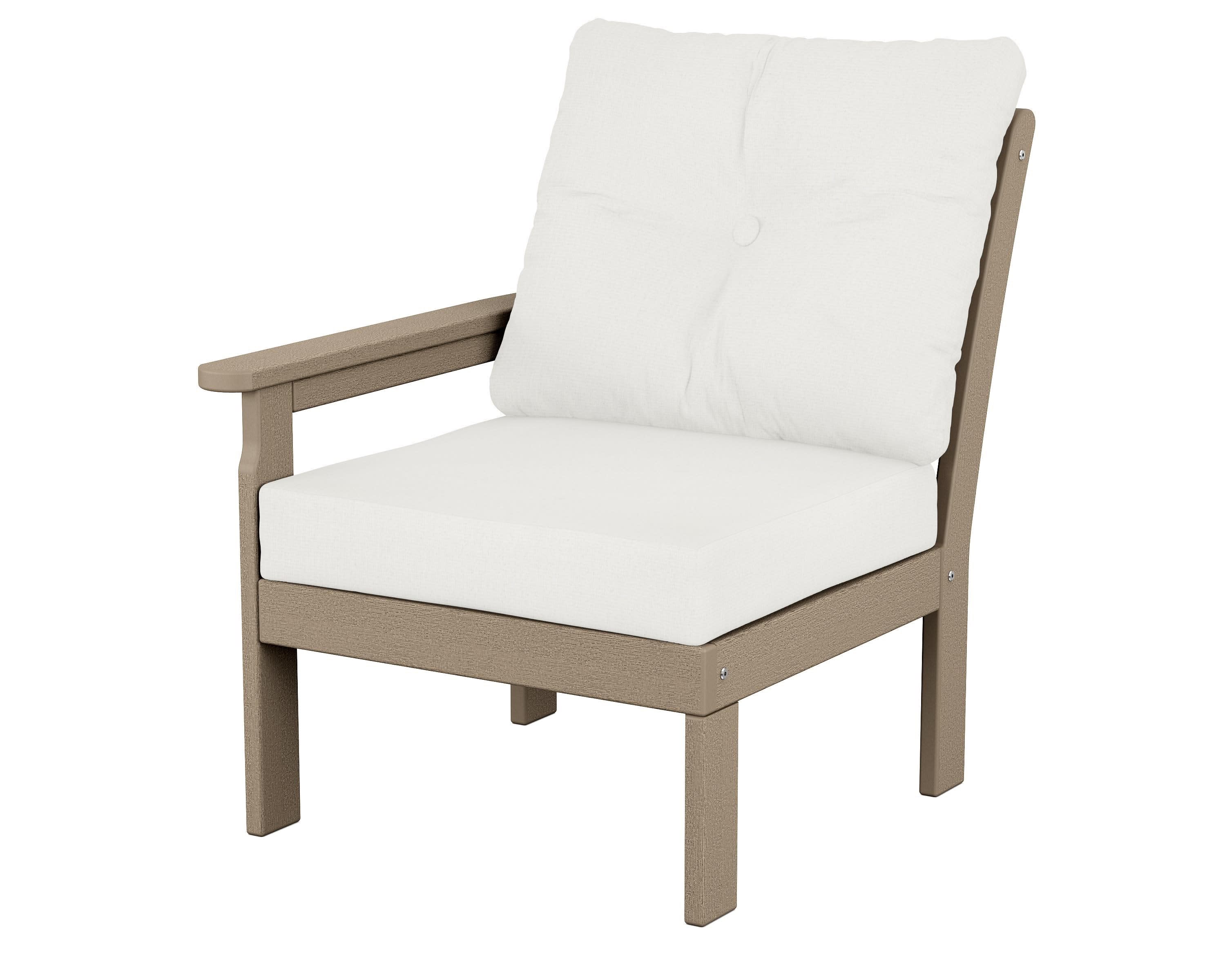 Vineyard Modular Left Arm Chair in Vintage Sahara / Natural Linen