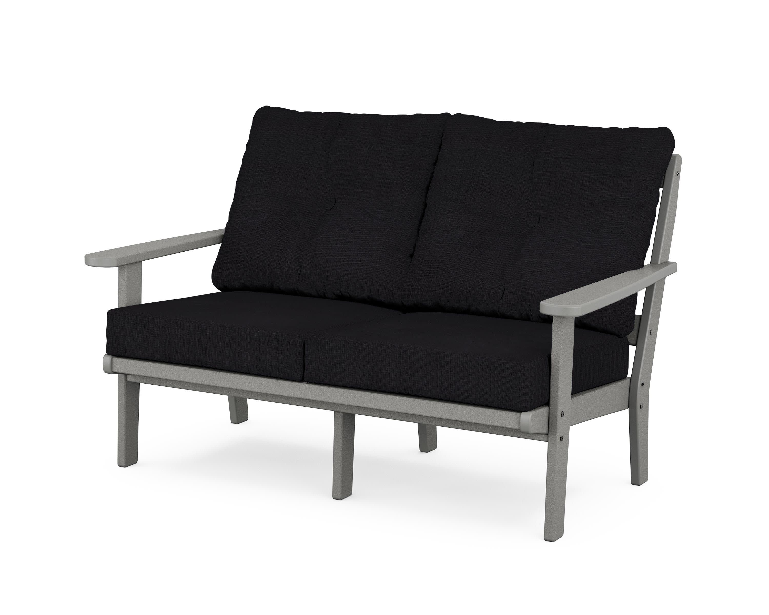 Mission Deep SeatingLoveseat in Slate Grey / Midnight Linen