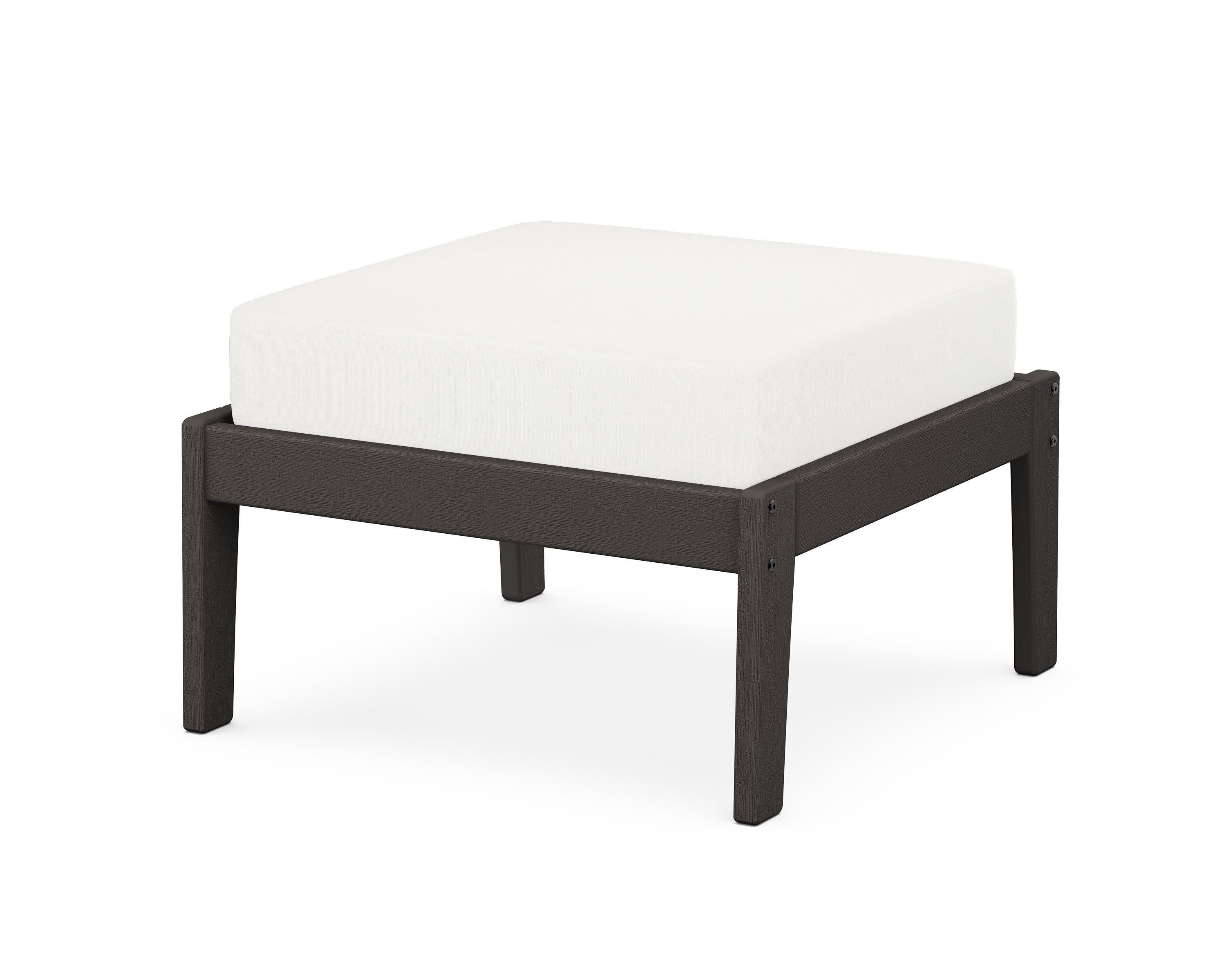 Deep Seating Ottoman in Vintage Coffee / Natural Linen