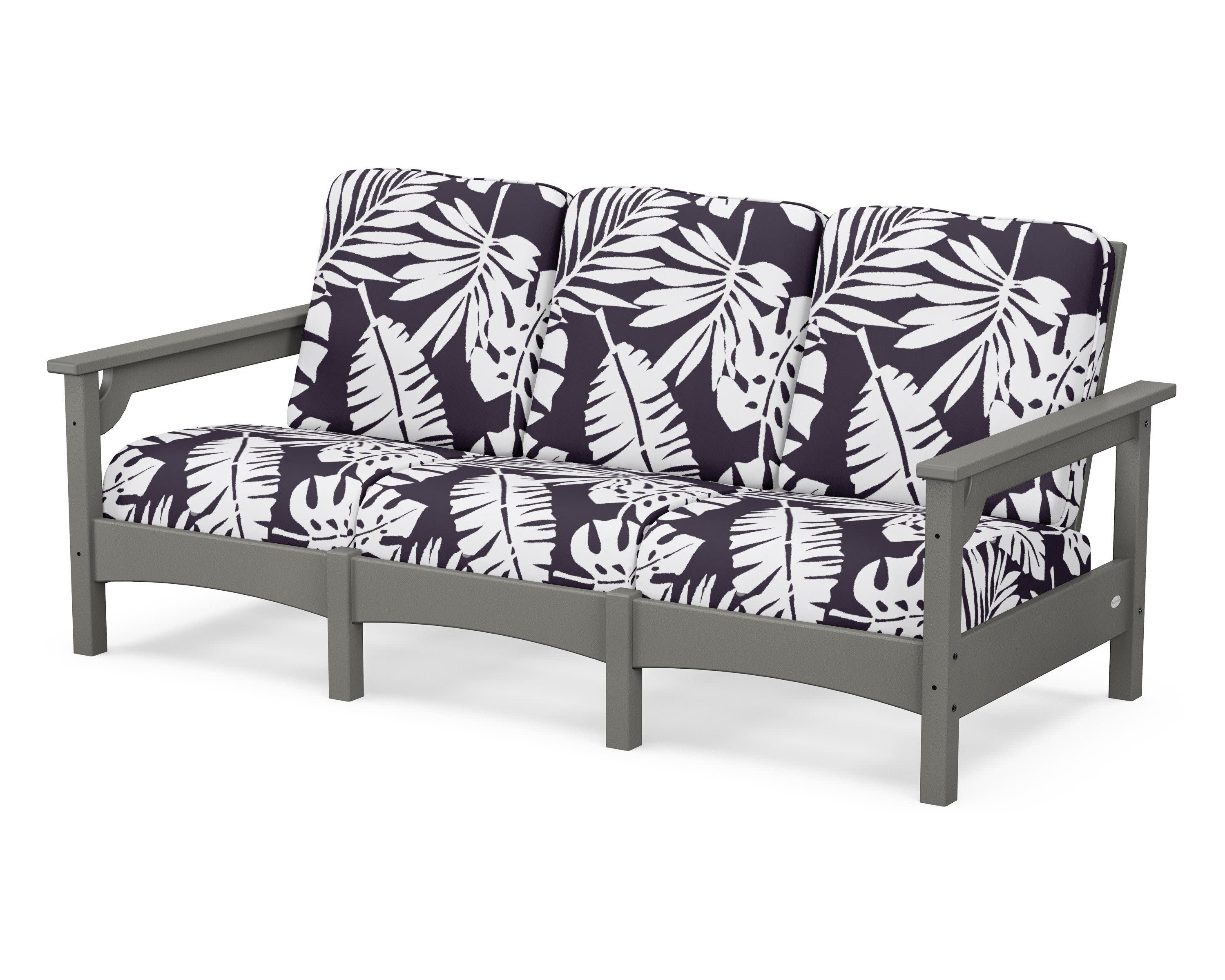 Club Sofa in Slate Grey / Leaf Navy