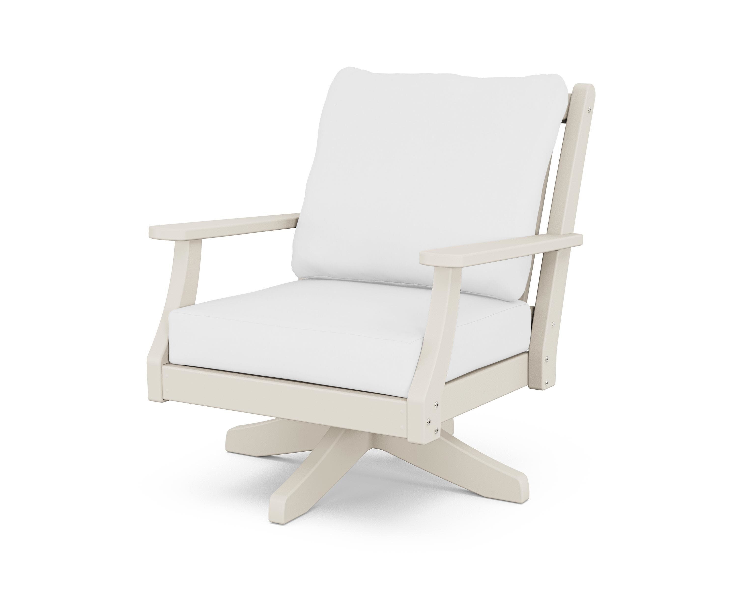 Wovendale Deep Seating Swivel Chair in Sand / Natural