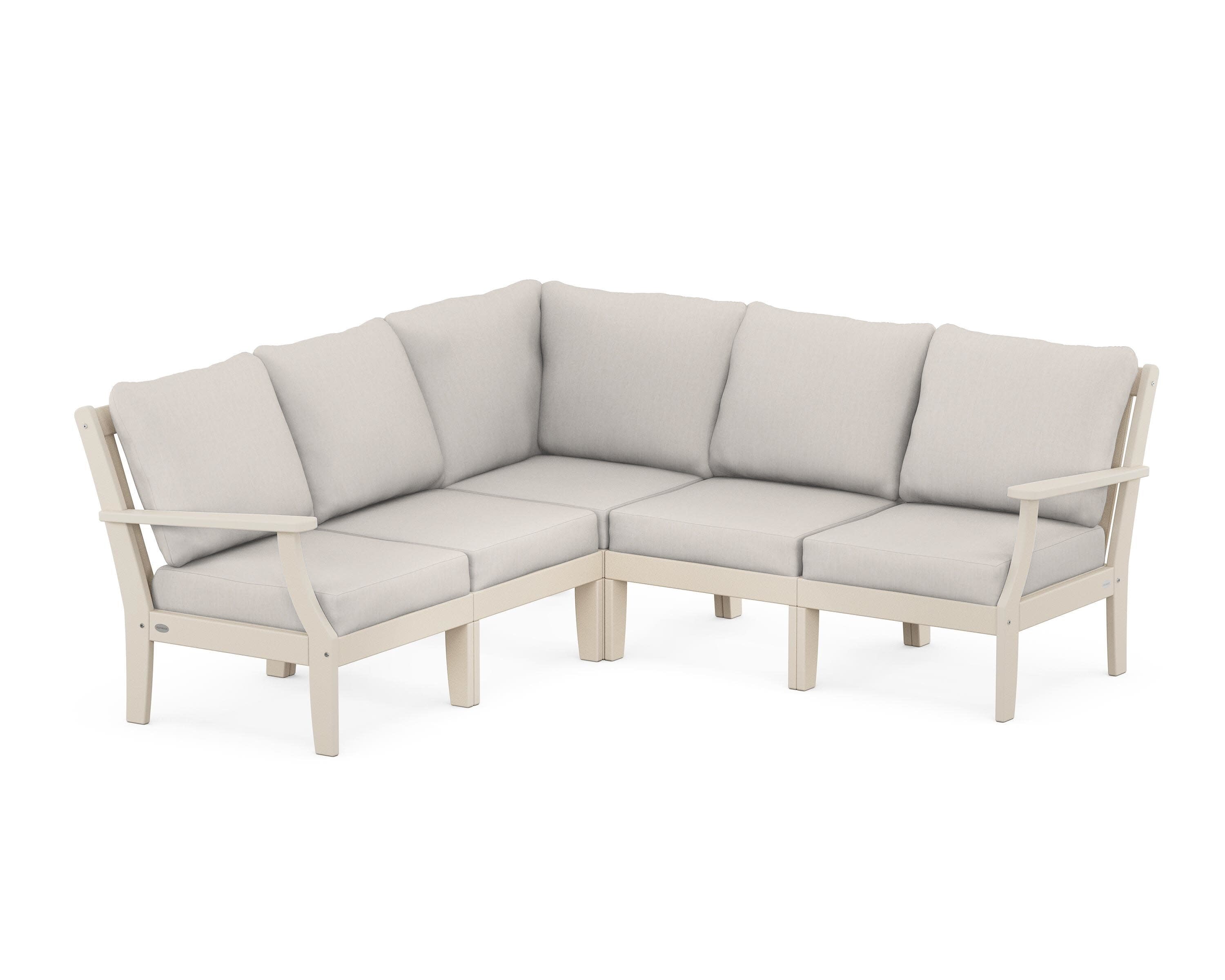 Braxton Modular 5-Piece Deep Seating Set in Sand / Cast Ash