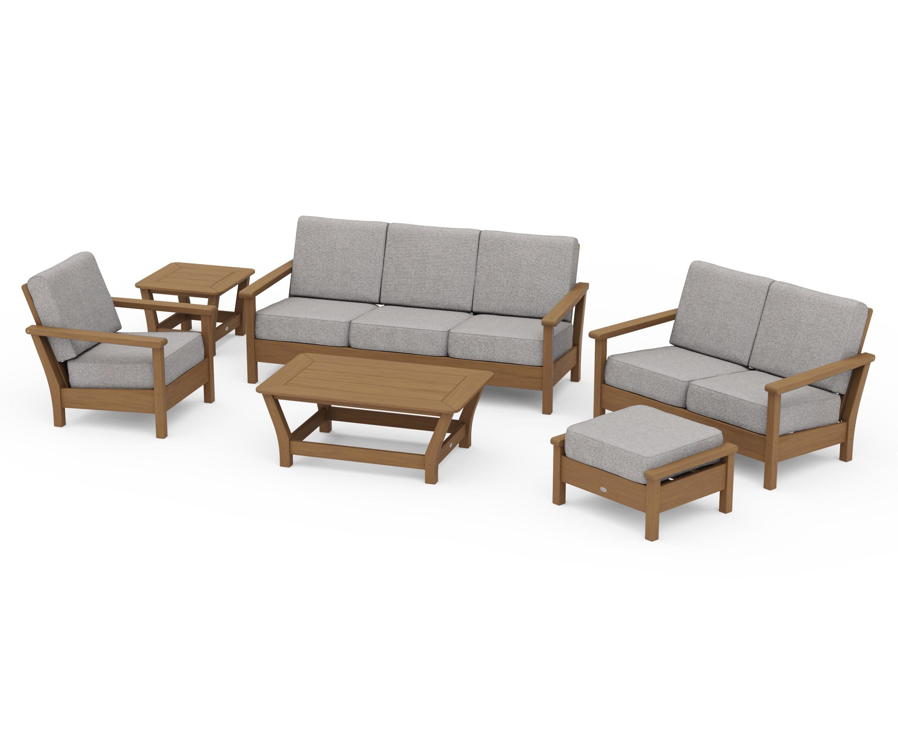 Harbour 6-Piece Outdoor Living Set in Natural / Grey Mist