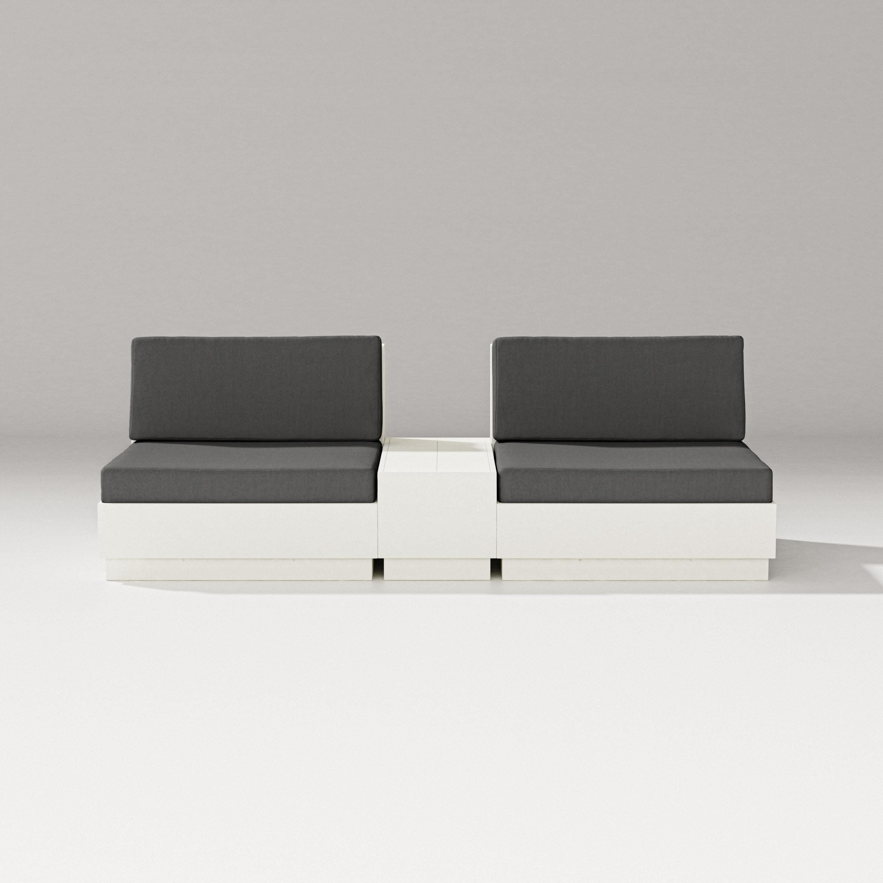 Elevate Lounge Chair Set in Vintage White / Spectrum Carbon