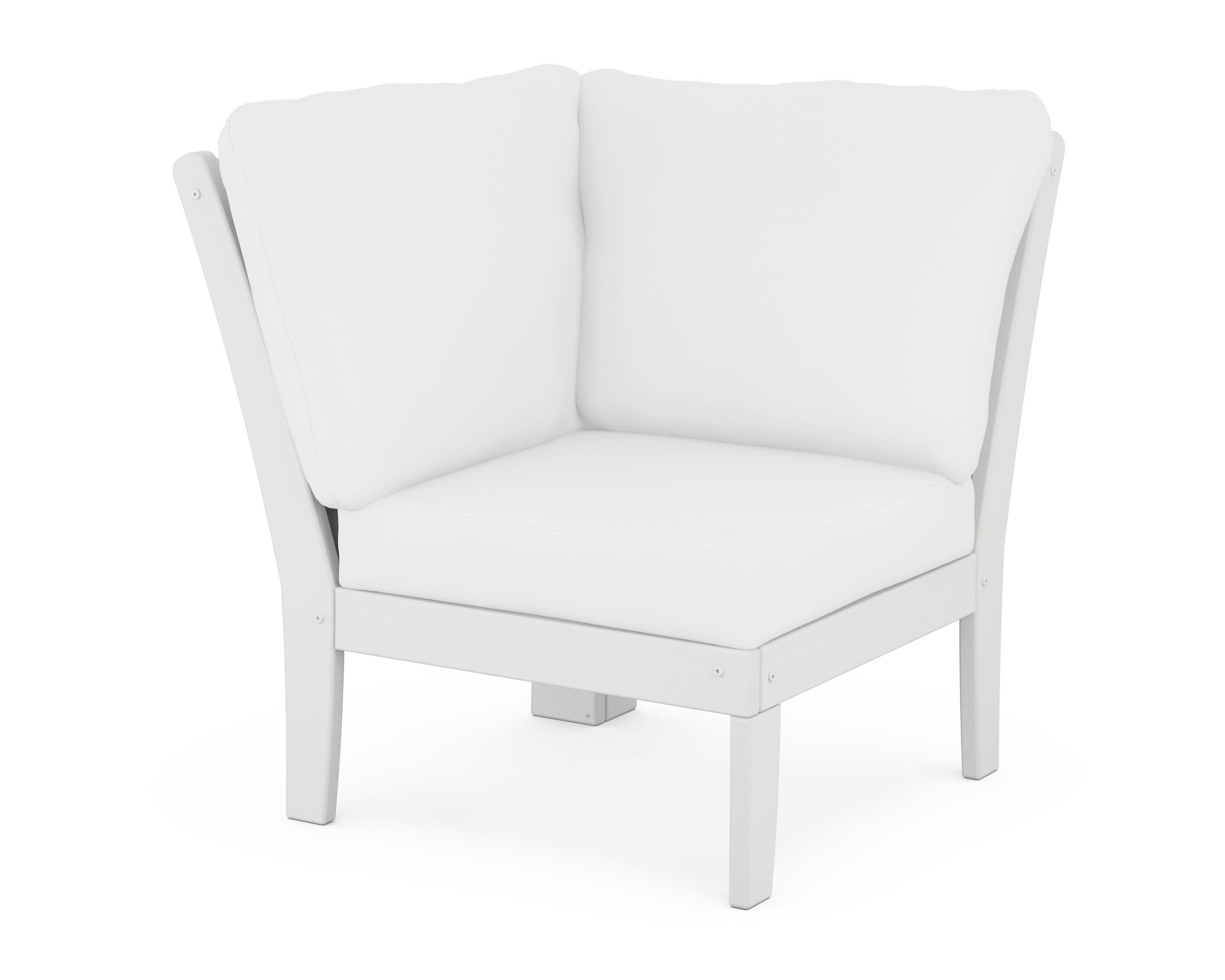 Braxton Modular Corner Chair in White / Natural