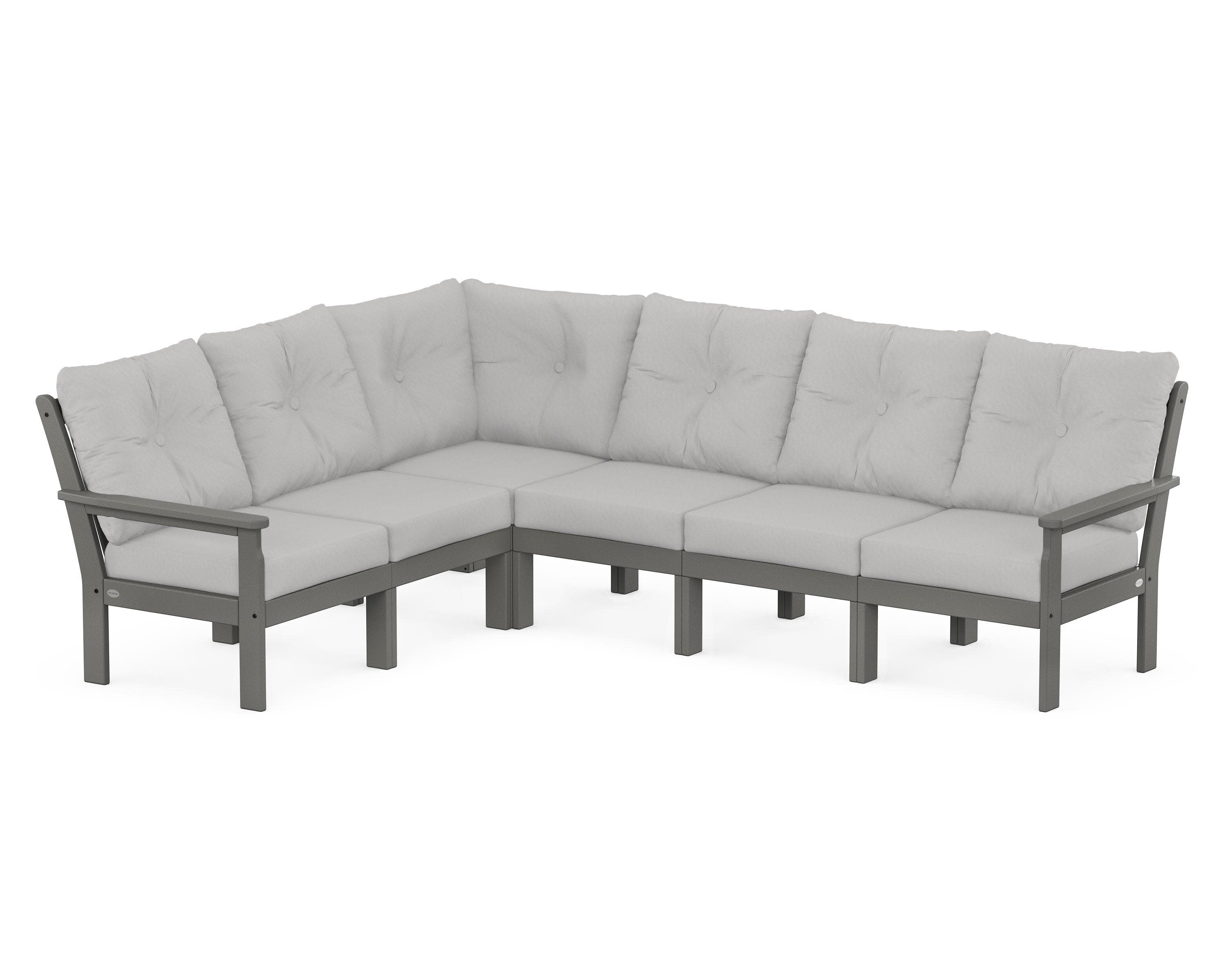Vineyard 6-Piece Sectional in Slate Grey / Diamond in the Rough
