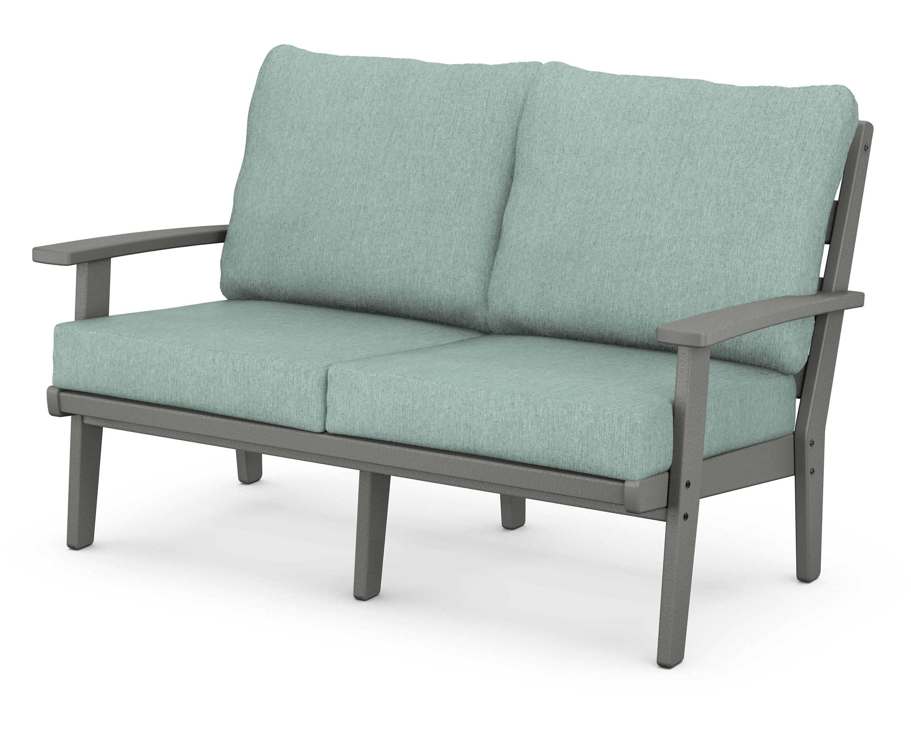 Grant Park Deep Seating Loveseat in Slate Grey / Glacier Spa