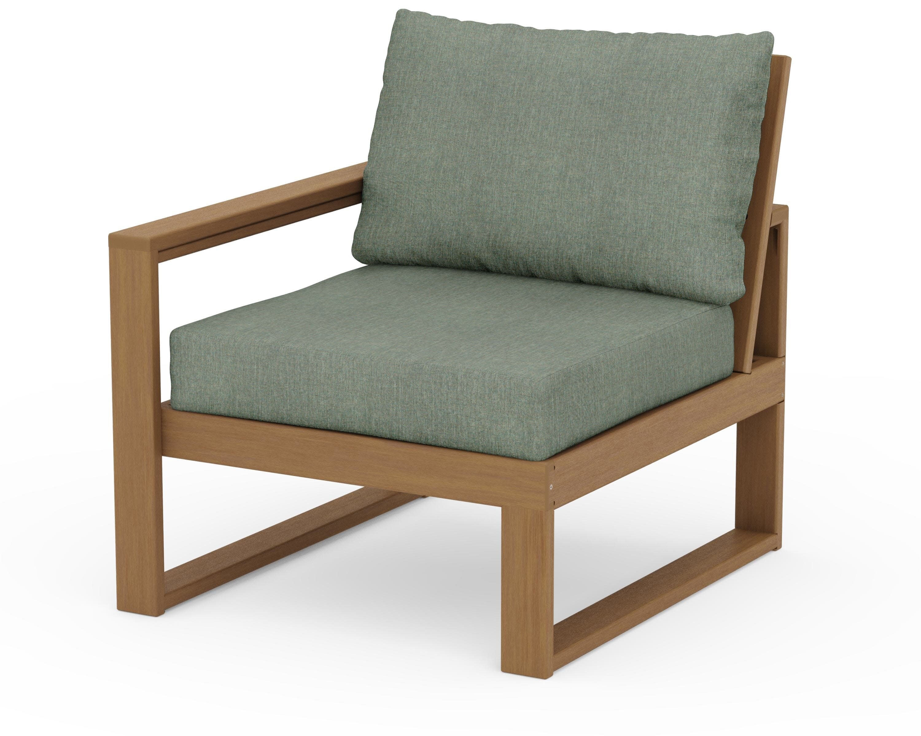 EDGE Modular Left Arm Chair in Natural / Cast Sage