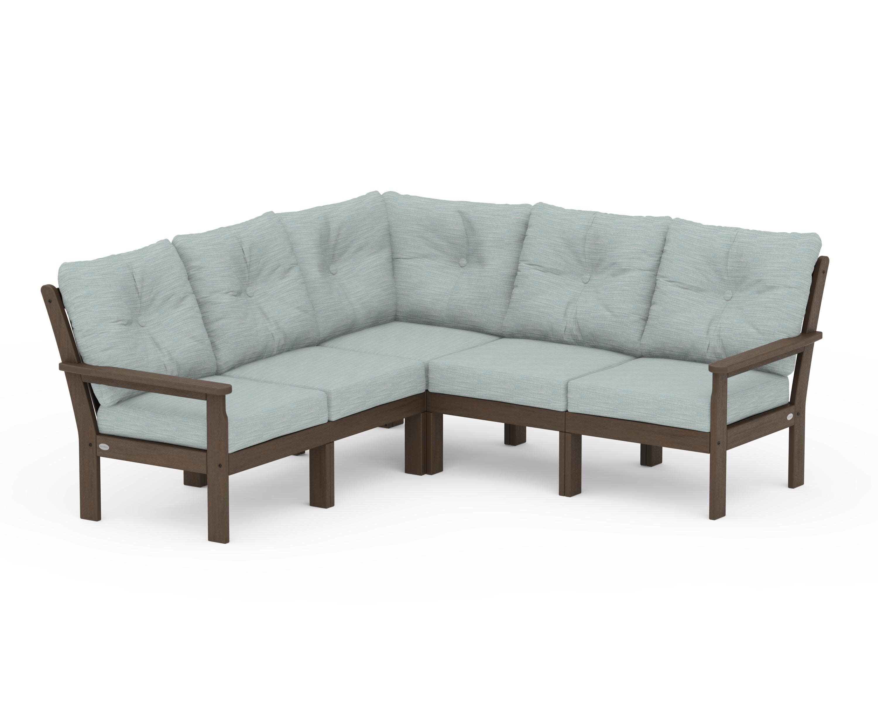 Vineyard 5-Piece Sectional in Kona / Soothe Mist