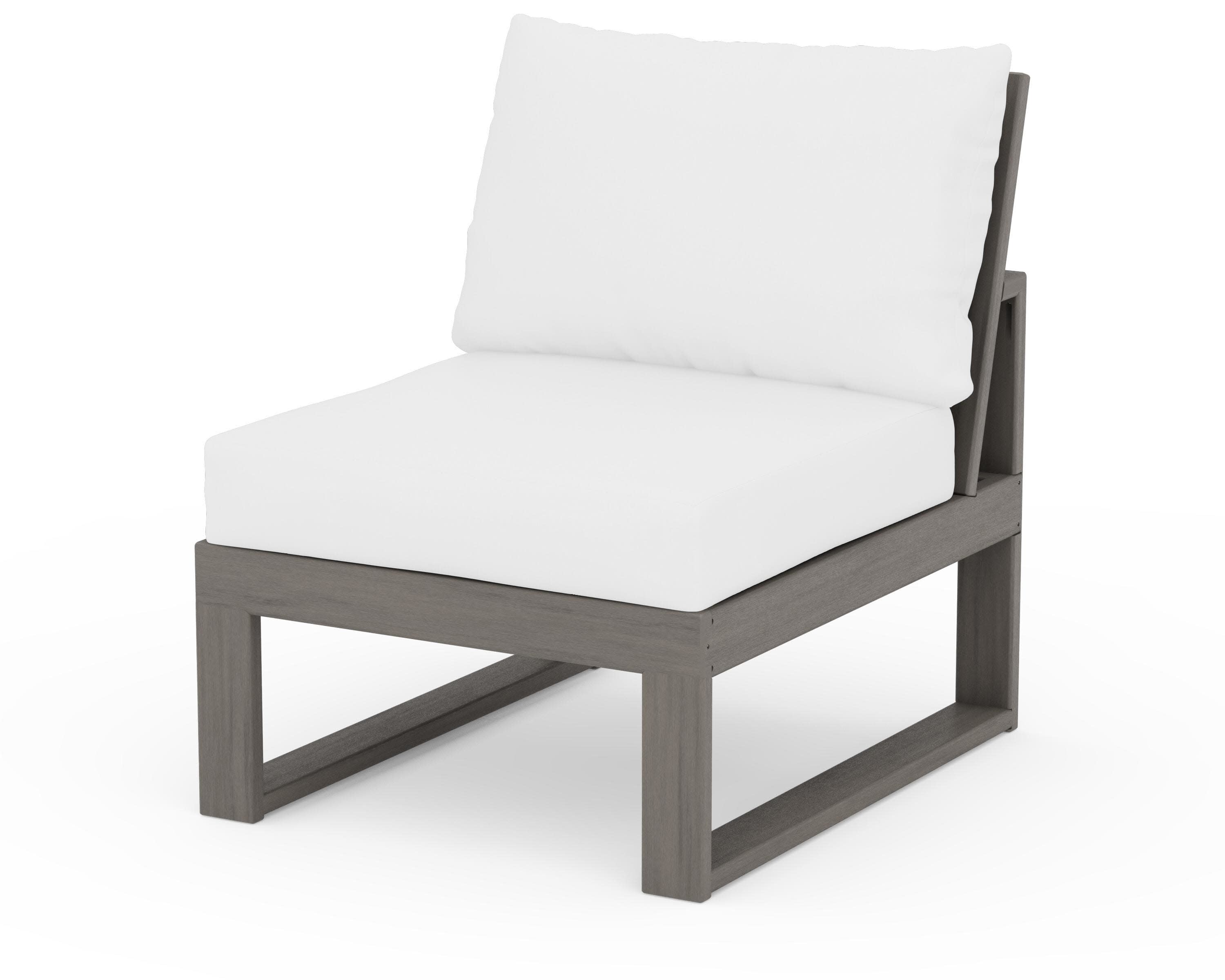 Modular Armless Chair in Driftwood / Natural