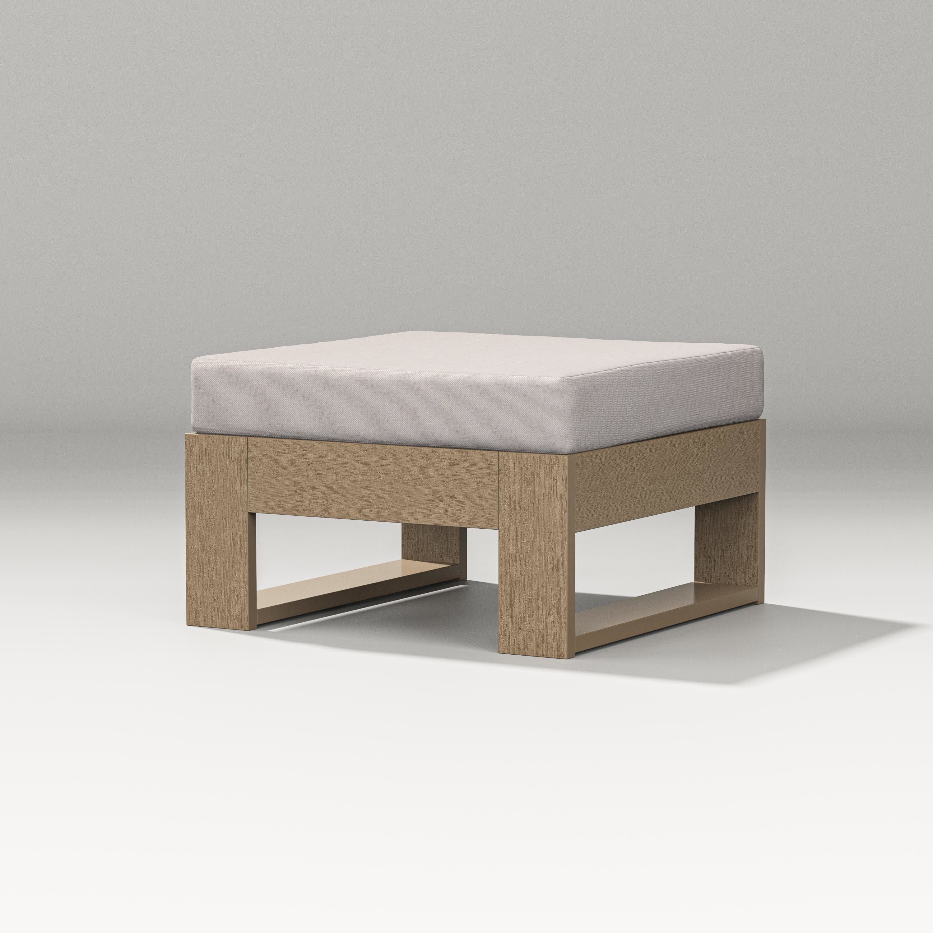 Latitude Lounge Ottoman in Vintage Sahara / Dune Burlap