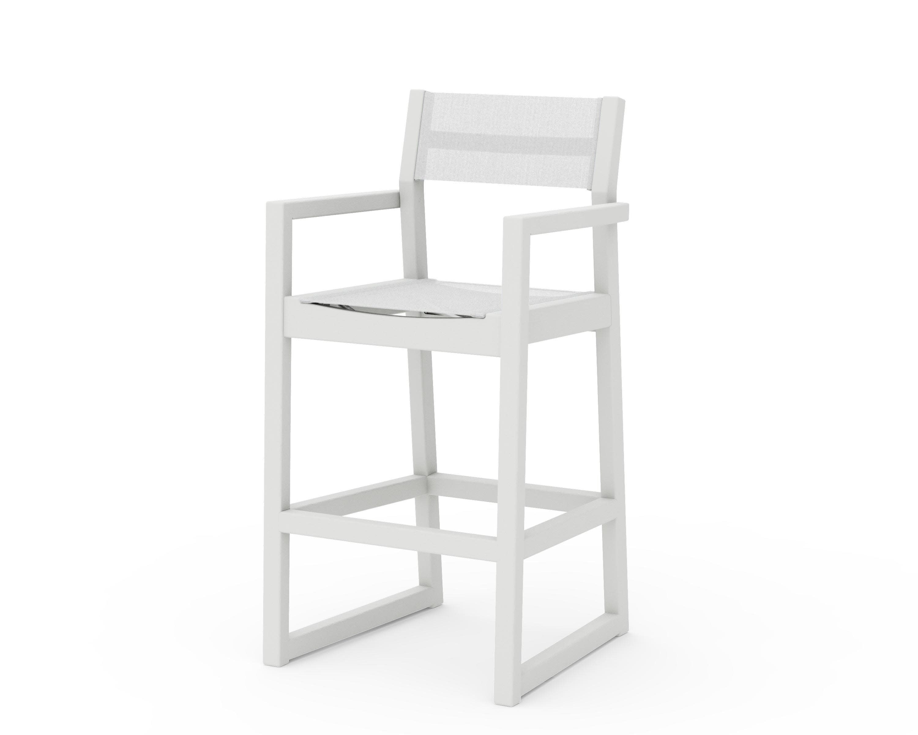 EDGE Sling Bar Arm Chair in Vintage White / White Sling