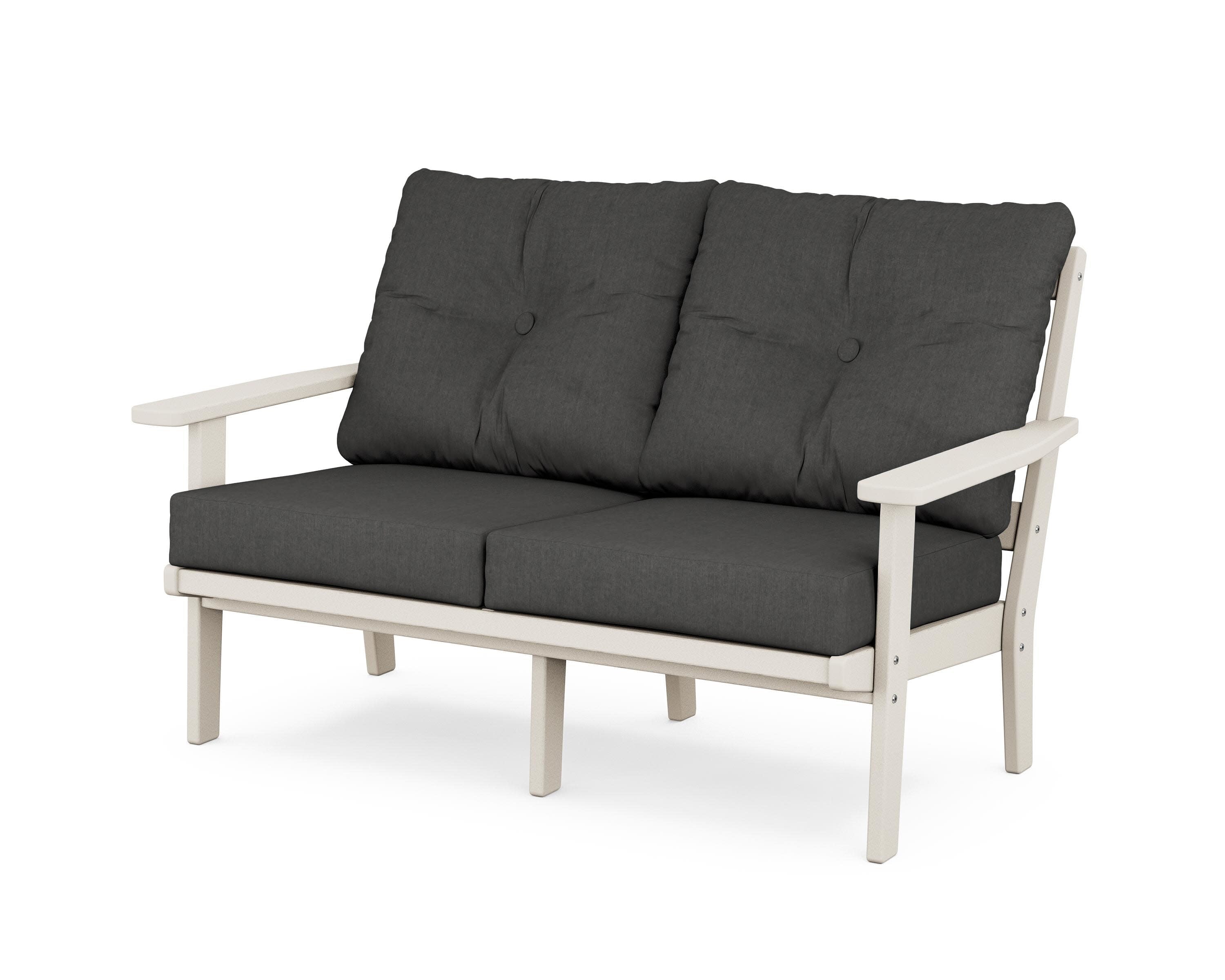 Prairie Deep SeatingLoveseat in Sand / Spectrum Carbon