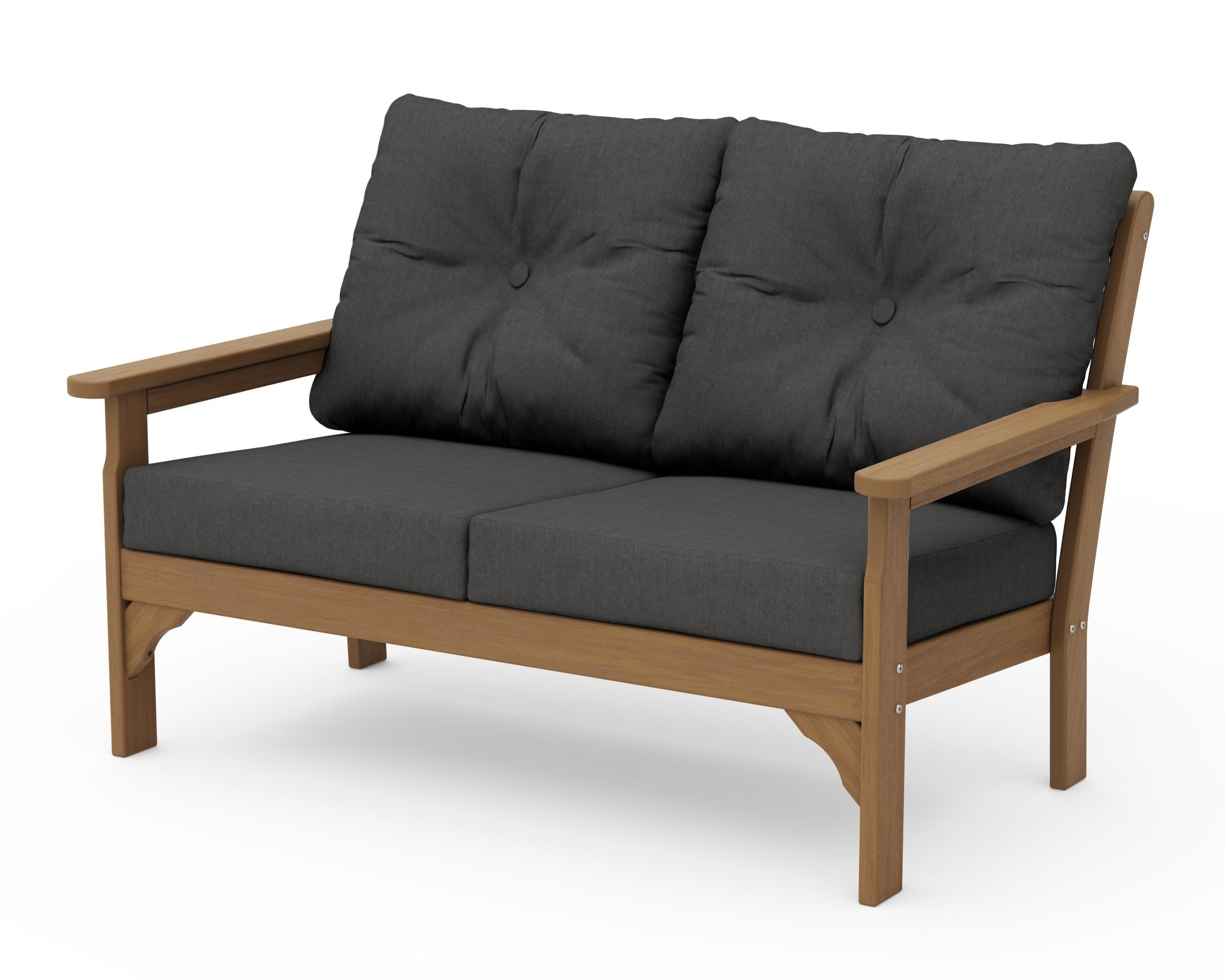 Vineyard Deep Seating Loveseat in Natural / Spectrum Carbon