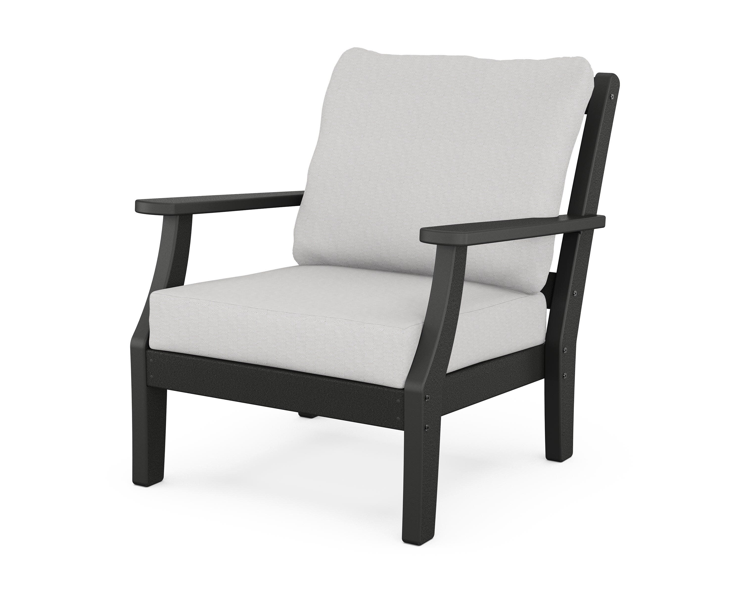 Chinoiserie Deep Seating Chair in Black / Diamond in the Rough