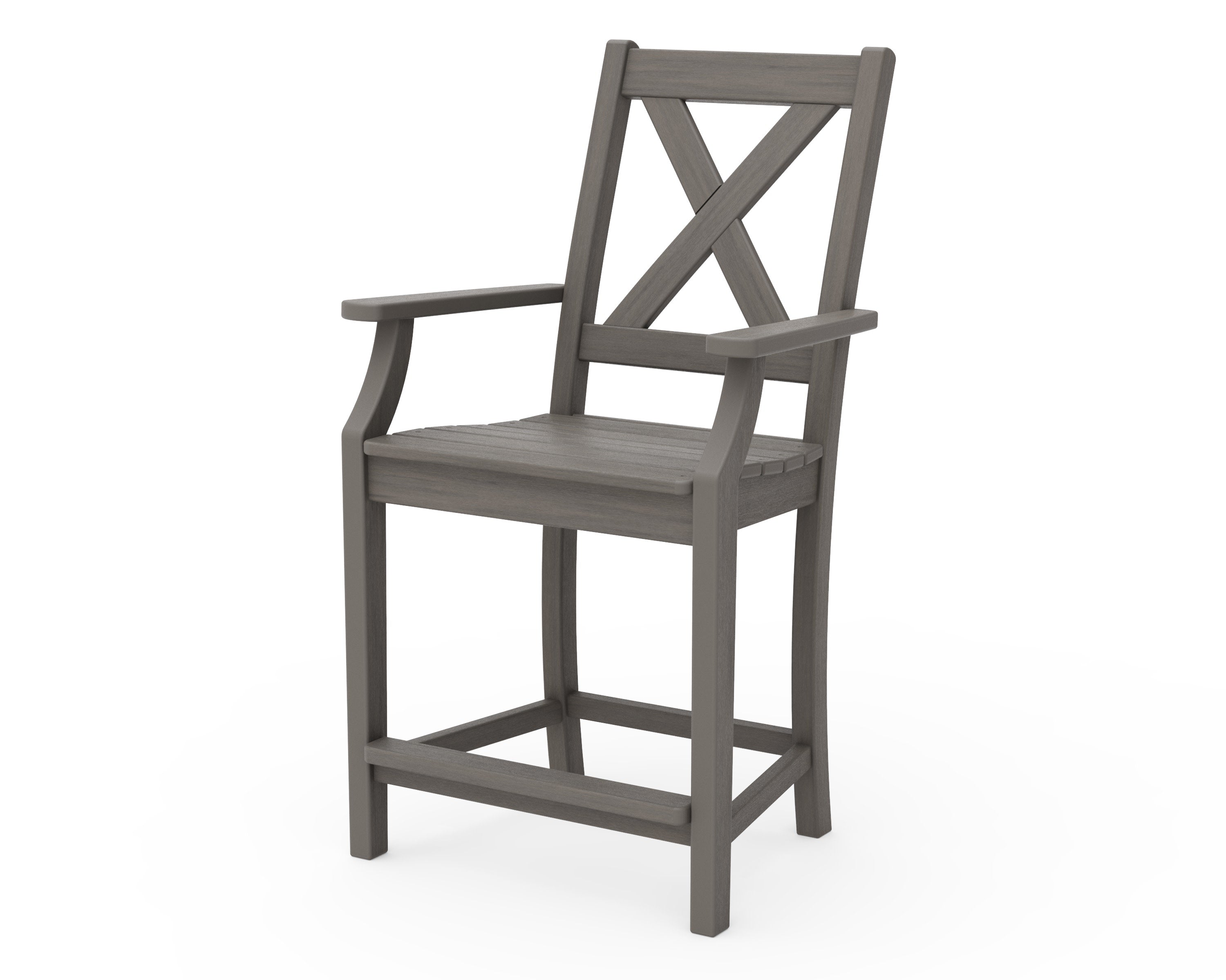 Braxton Counter Arm Chair in Driftwood