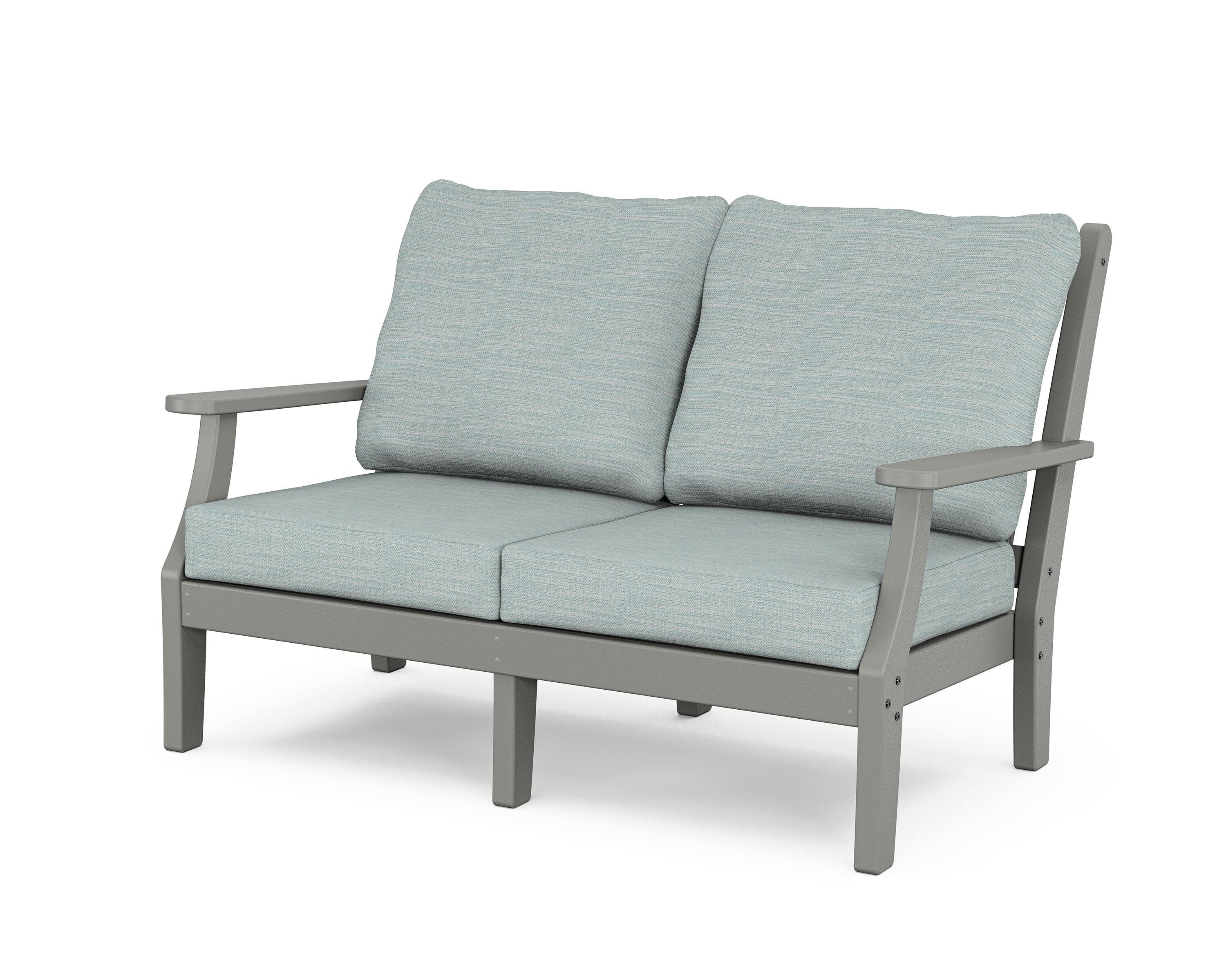 Wovendale Deep Seating Loveseat in Slate Grey / Soothe Mist