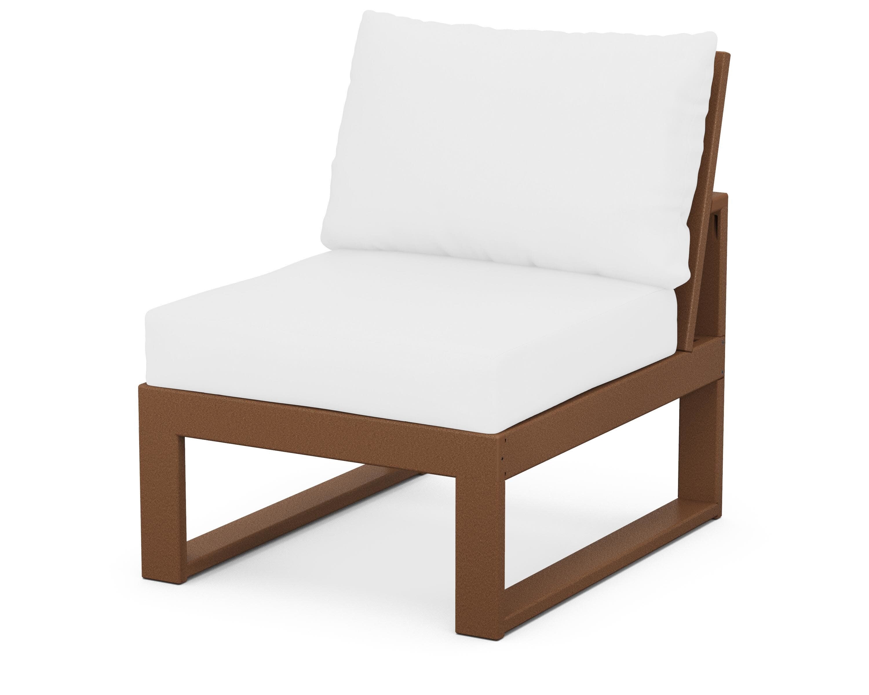 Modular Armless Chair in Teak / Natural