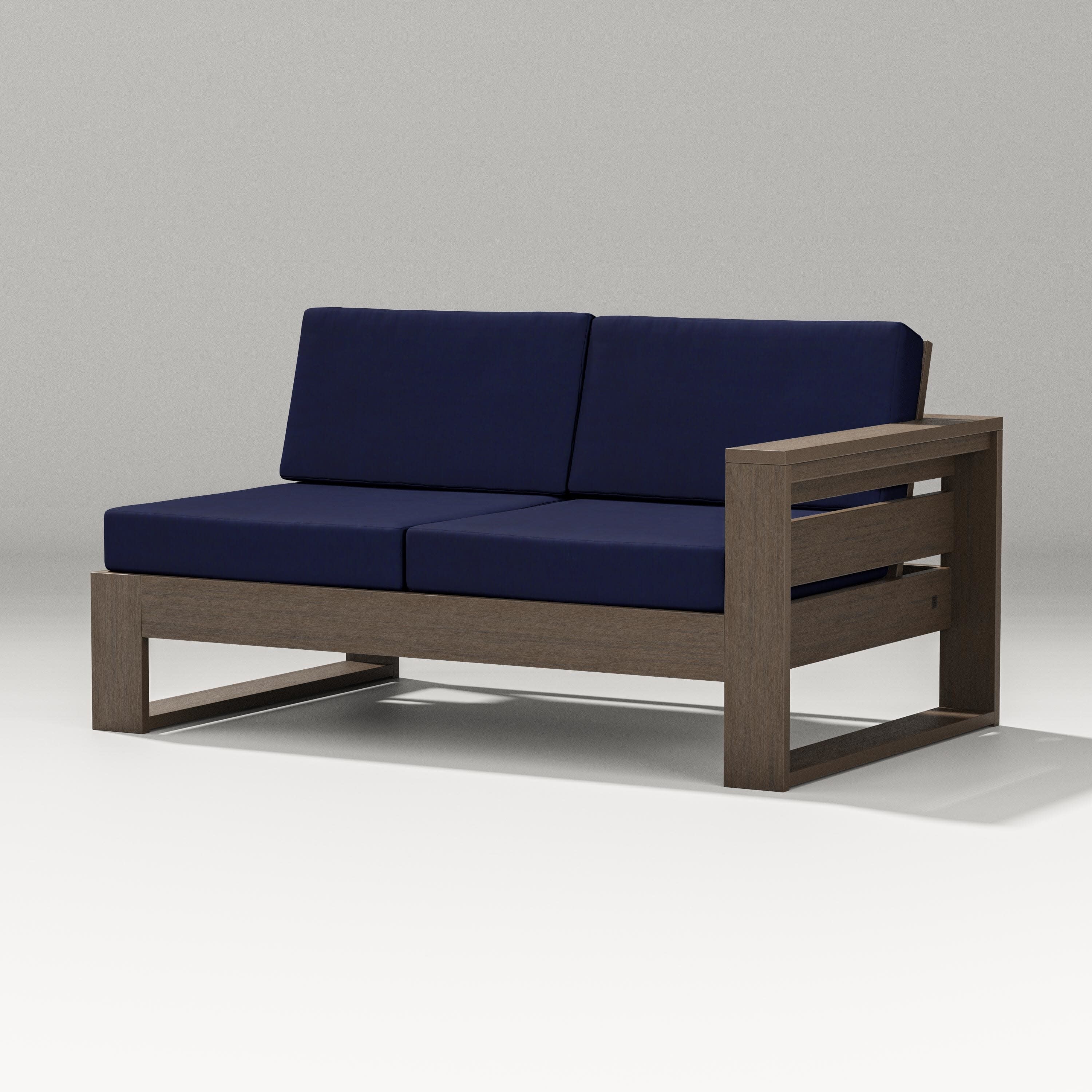 Latitude Modular Right Arm Loveseat in Kona / Navy