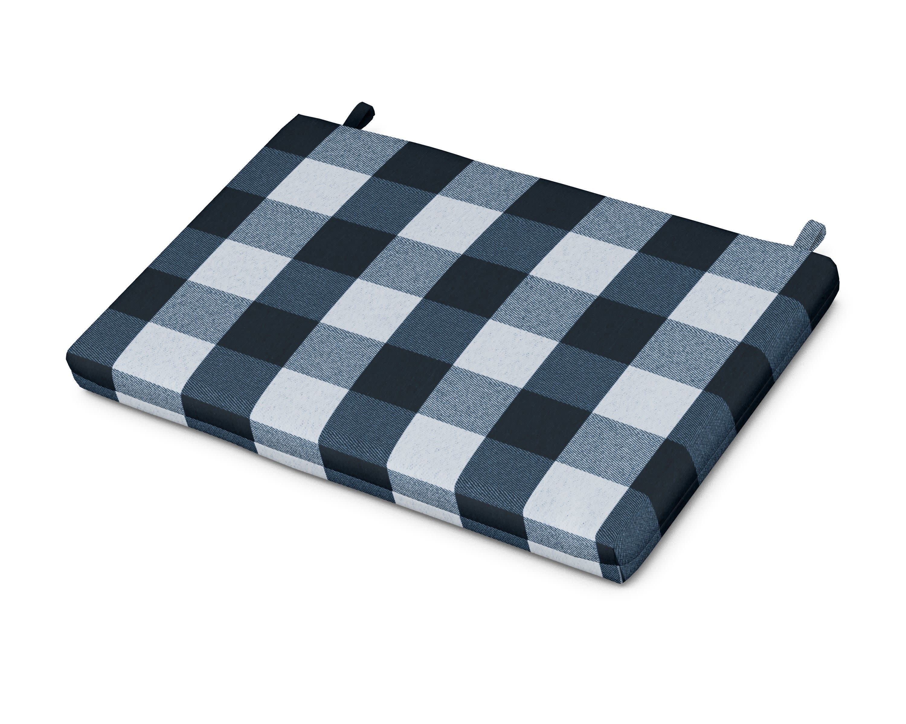 Eastport Lounge Chair Cushion in Buffalo Plaid Marine Indigo