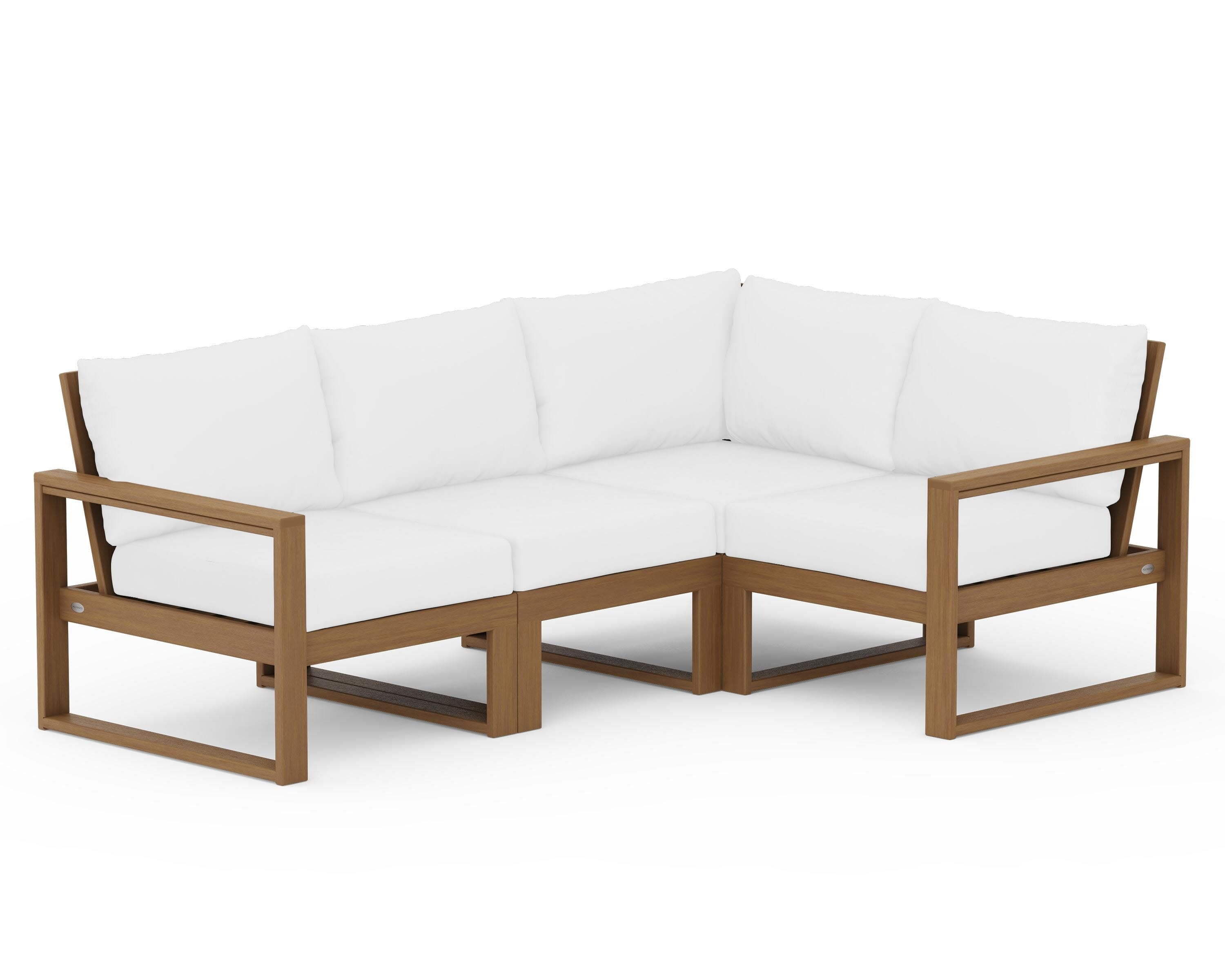 EDGE 4-Piece Modular Deep Seating Set in Natural / Natural
