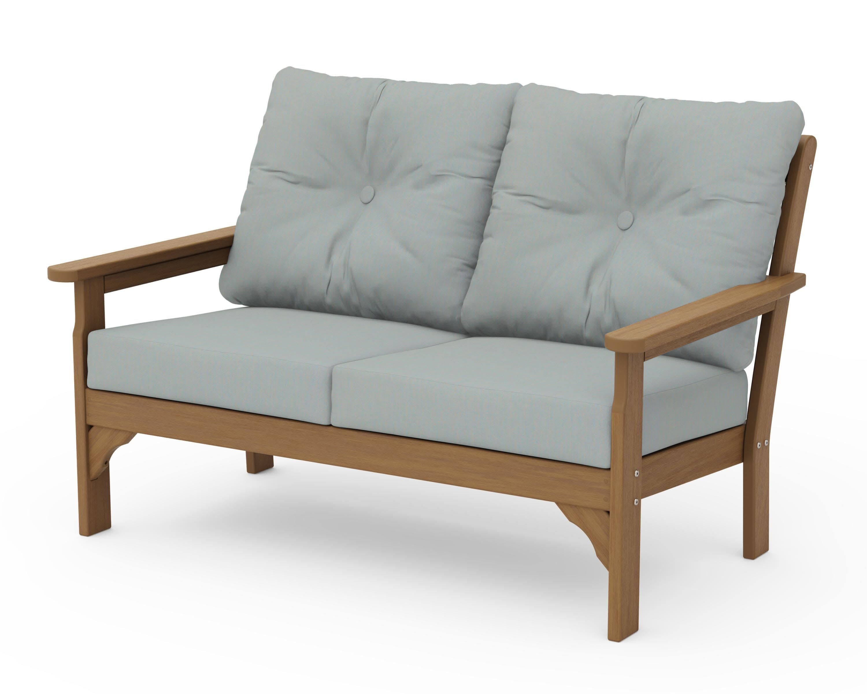 Vineyard Deep Seating Loveseat in Natural / Spa