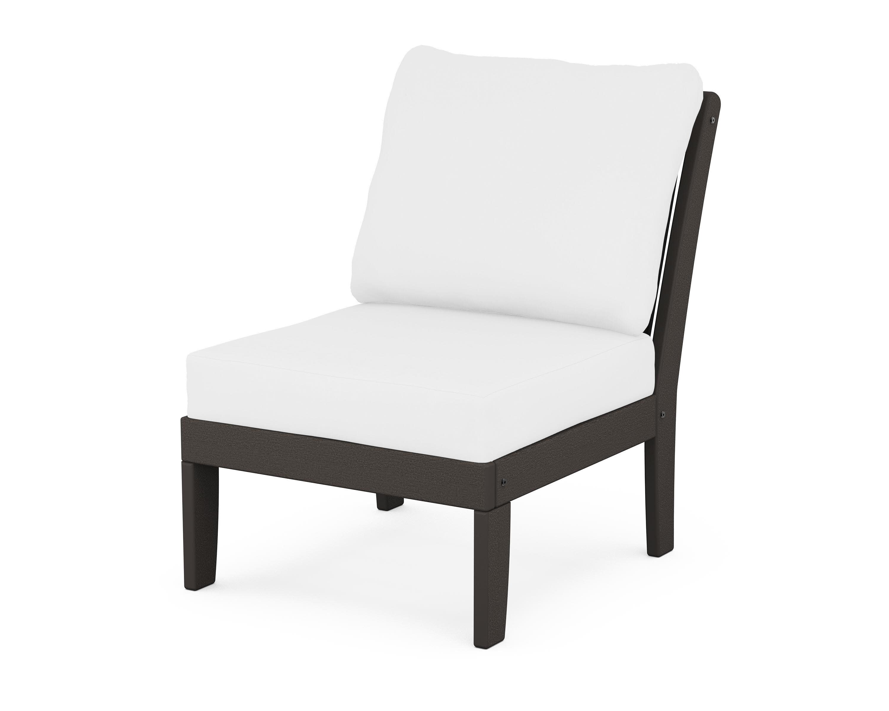 Braxton Modular Armless Chair in Vintage Coffee / Natural