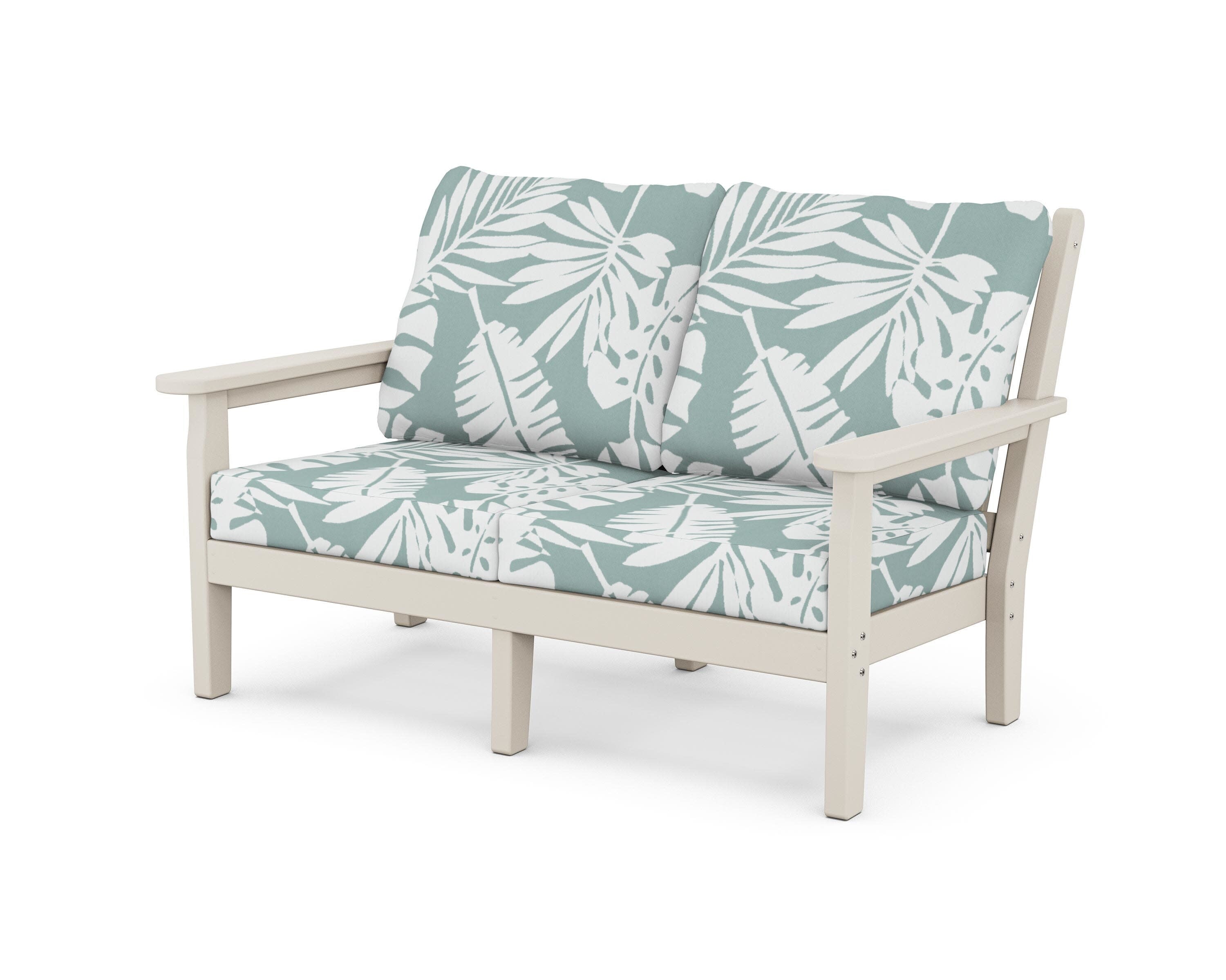 Chippendale Deep Seating Loveseat in Sand / Leaf Glacier Spa