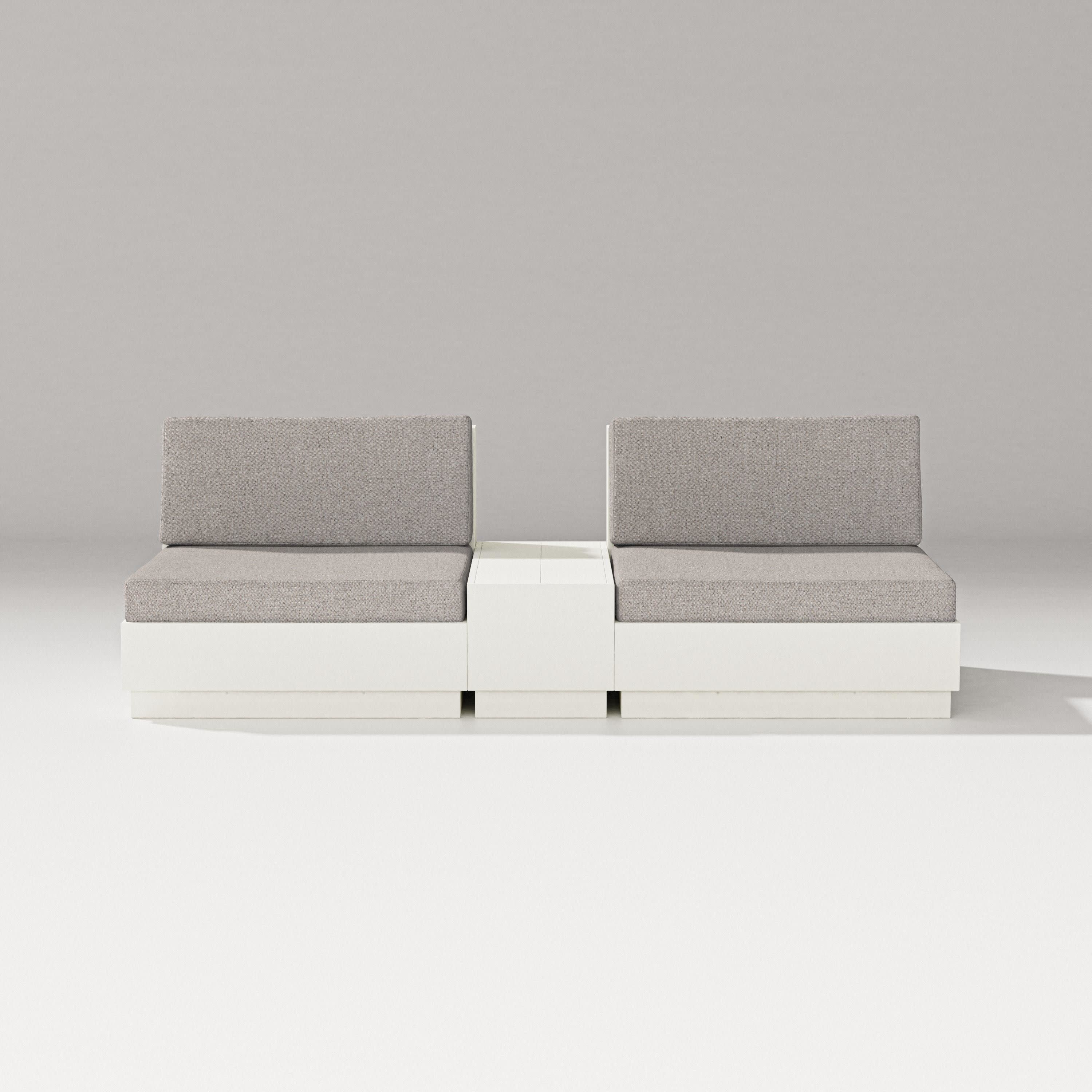 Elevate Lounge Chair Set in Vintage White / Weathered Tweed