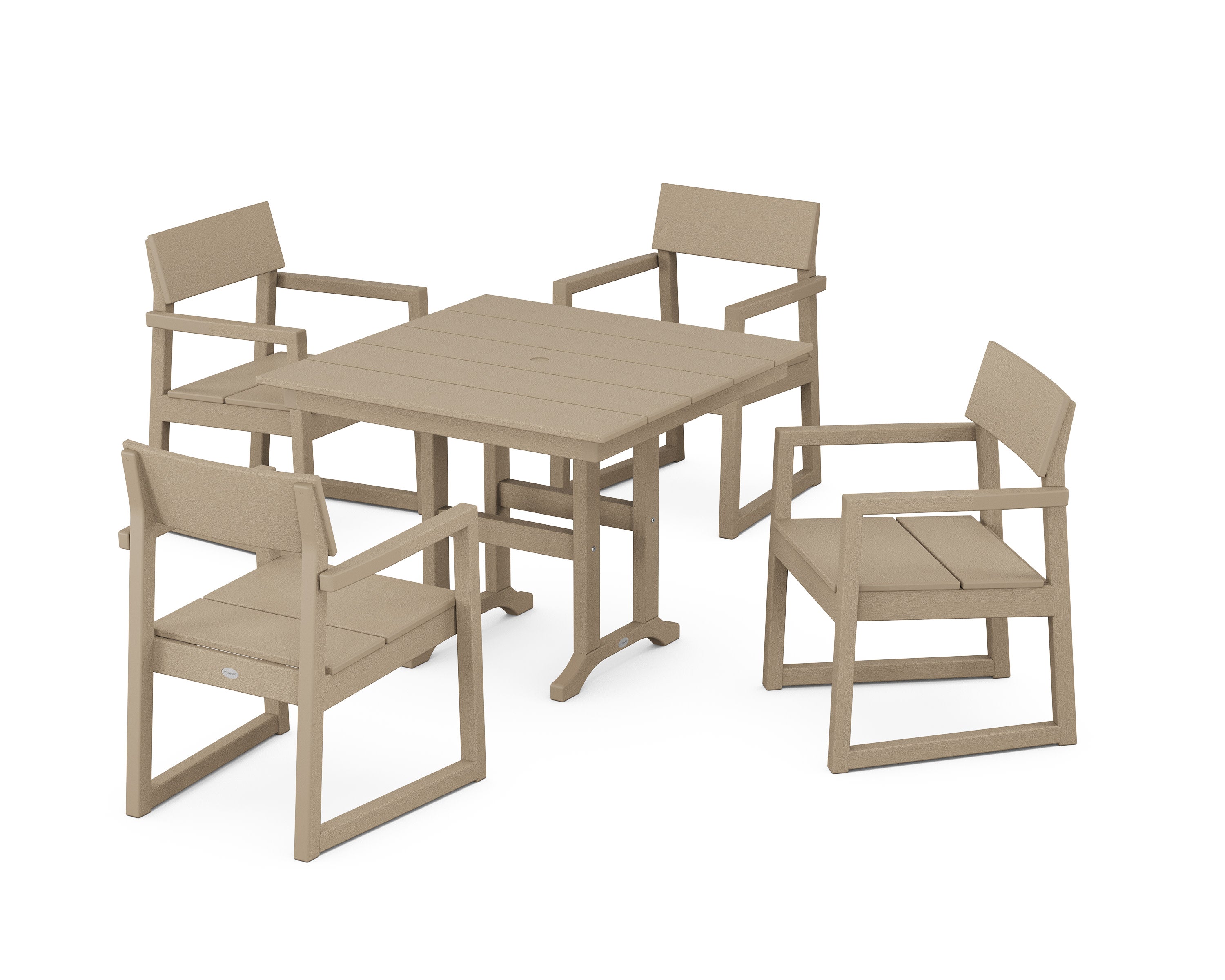 EDGE 5-Piece Farmhouse Dining Set in Vintage Sahara