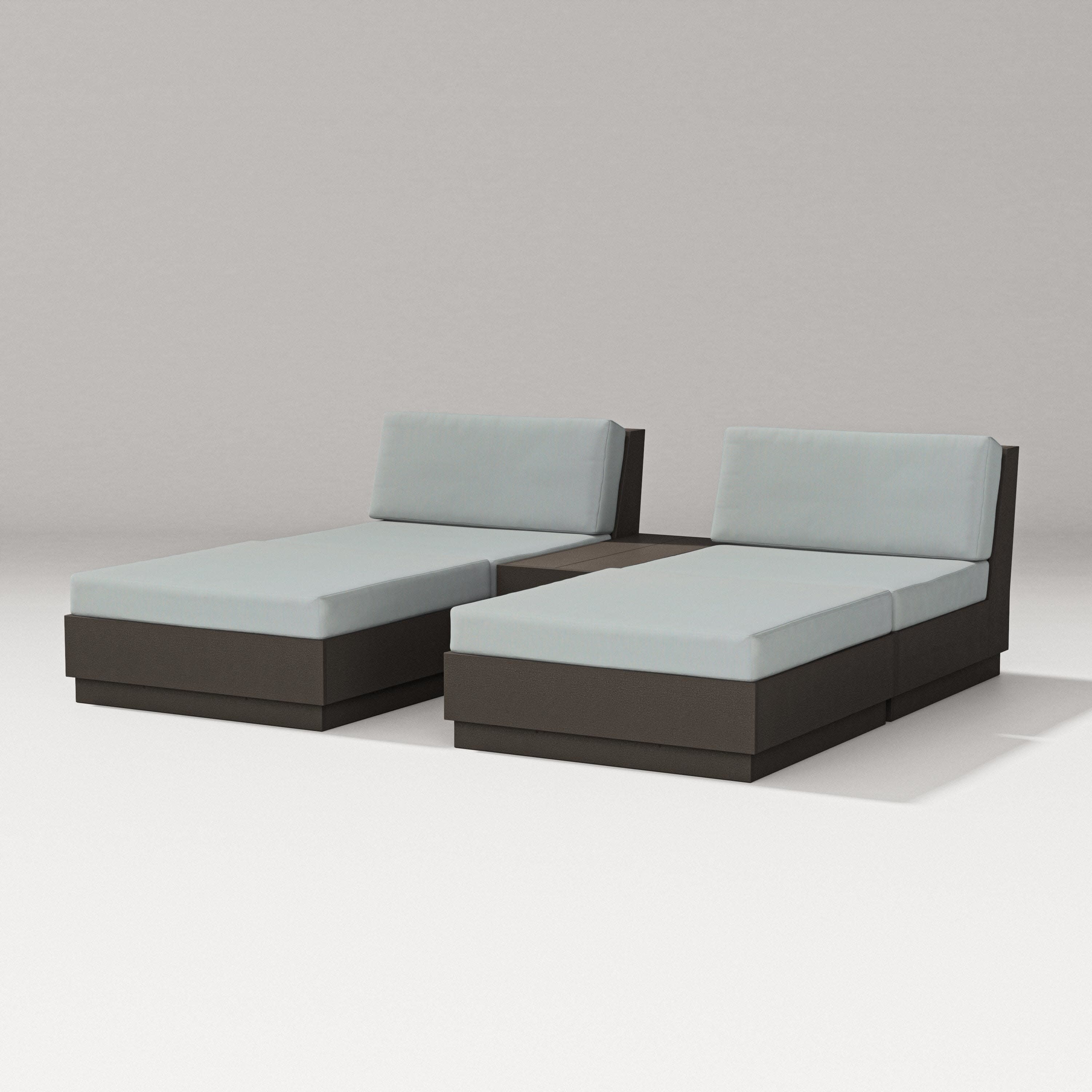 Elevate Double Chaise Set in Vintage Coffee / Spa