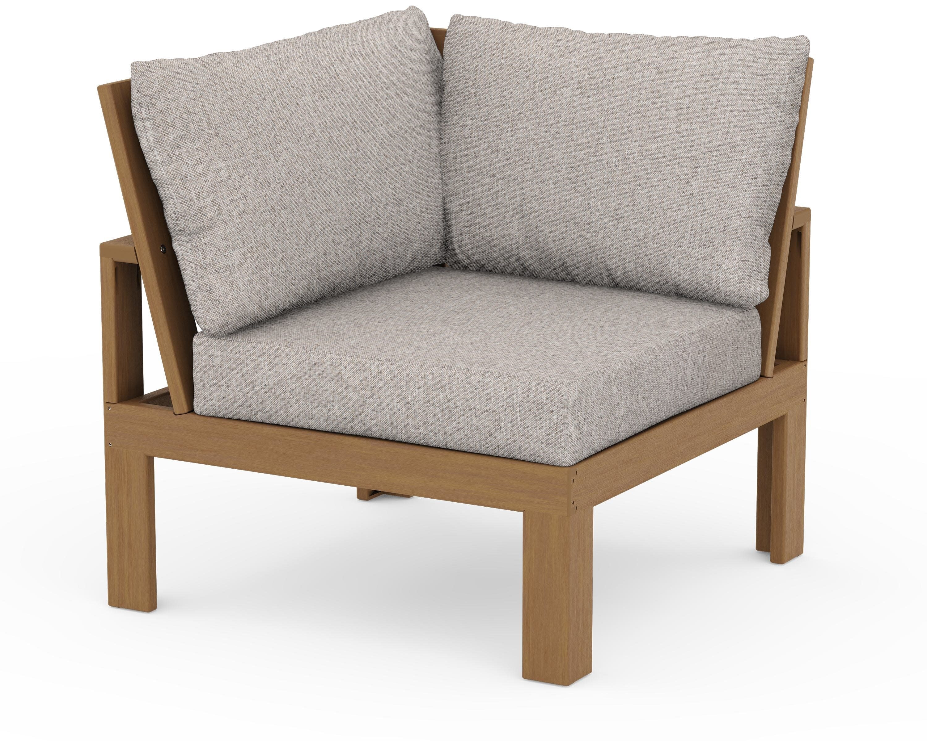 Modular Corner Chair in Natural / Weathered Tweed