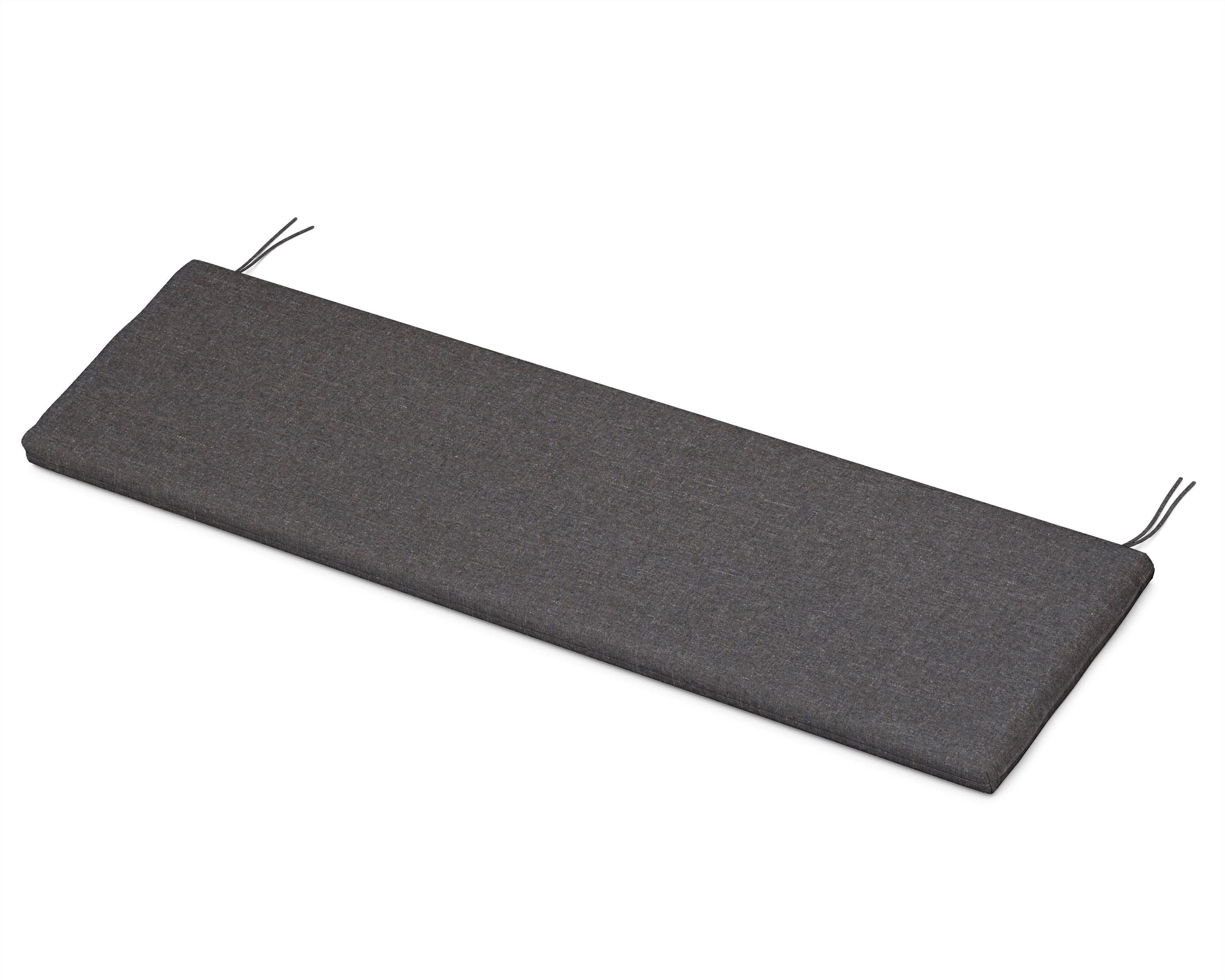 Ateeva Luxe 53" x 14" Outdoor Bench and Swing Cushion by POLYWOOD in Ash Charcoal