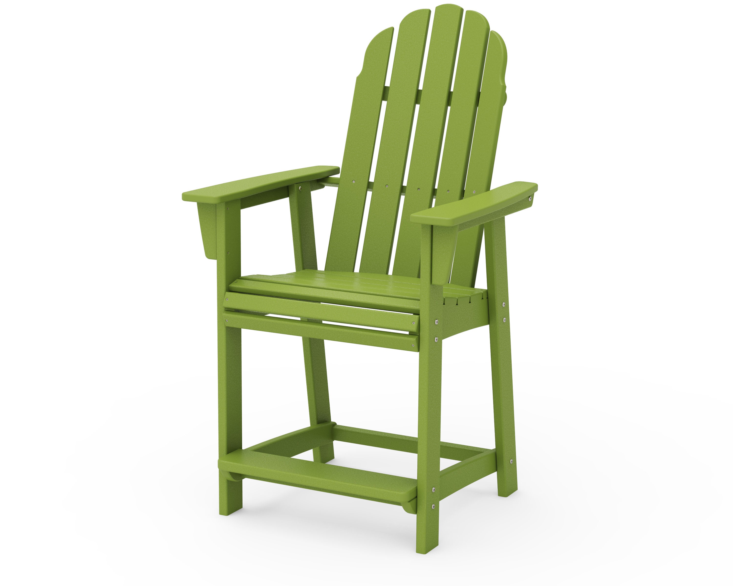 Vineyard Curveback Adirondack Counter Chair in Lime