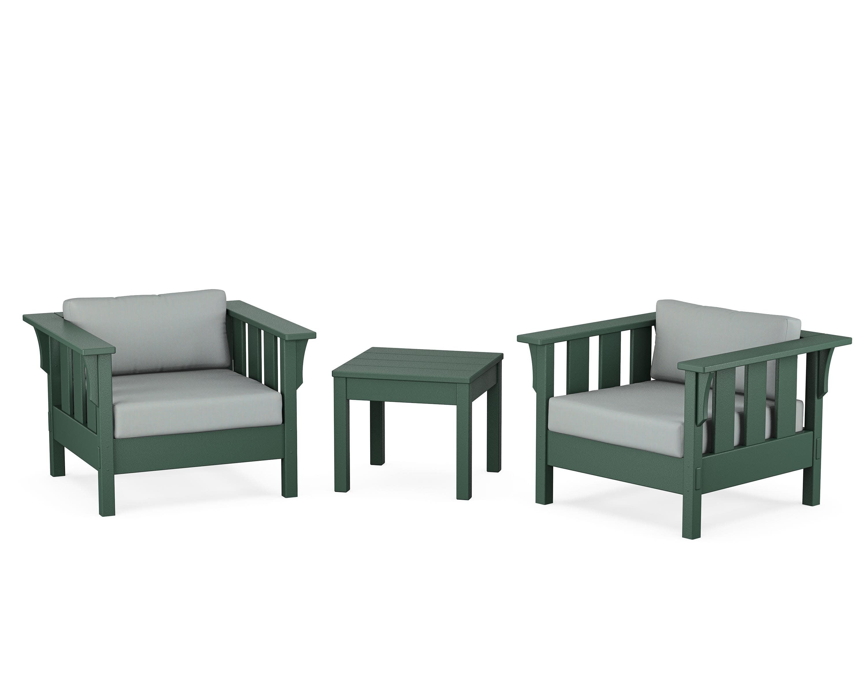 Acadia 3-Piece Deep Seating Set in Green / Spa
