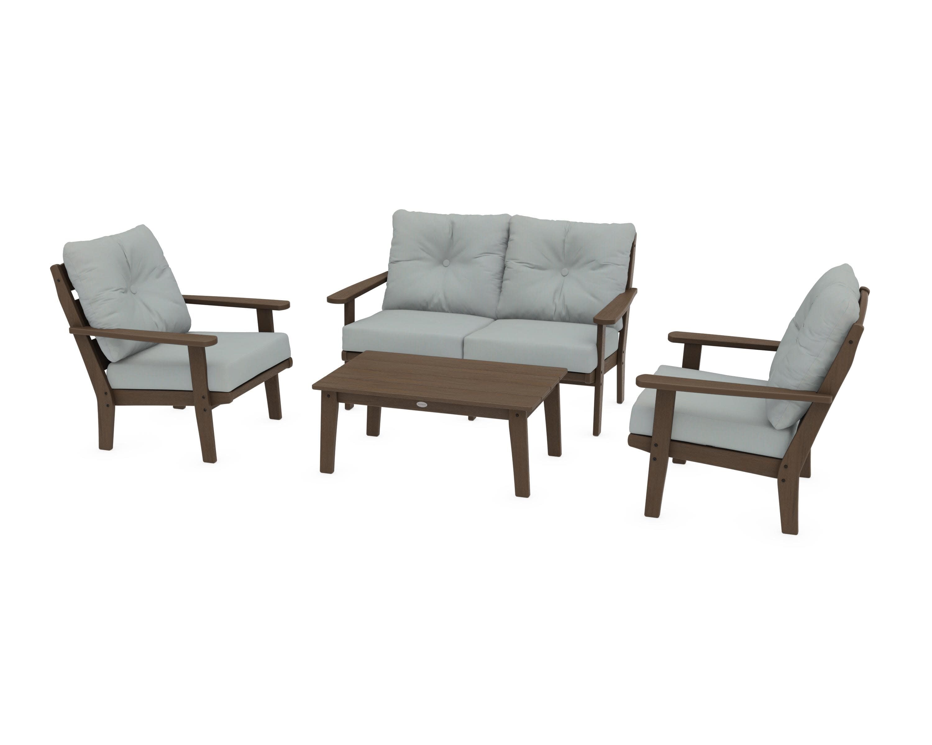 Lakeside 4-Piece Deep Seating Set in Kona / Spa