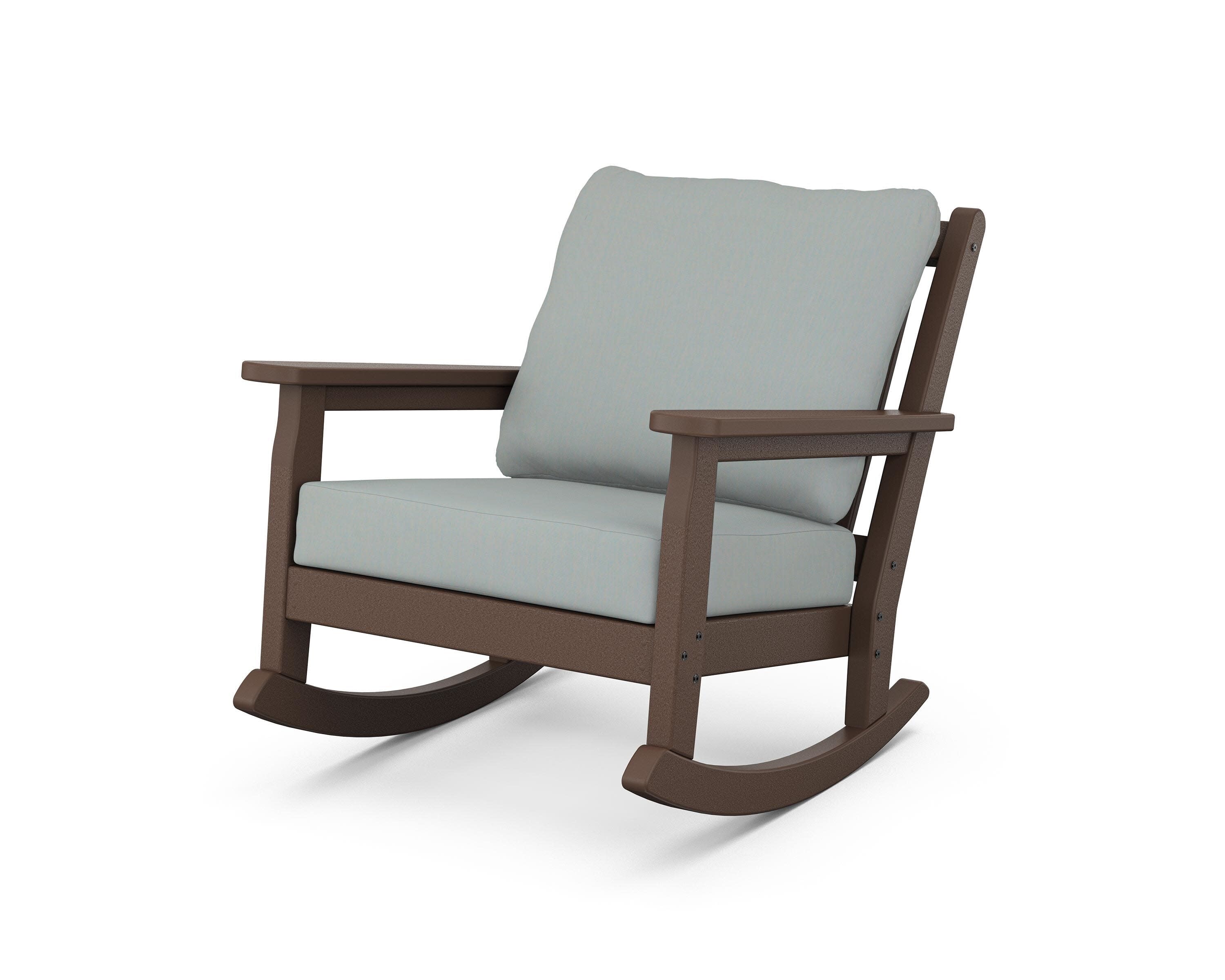 Chippendale Deep Seating Rocking Chair in Mahogany / Spa